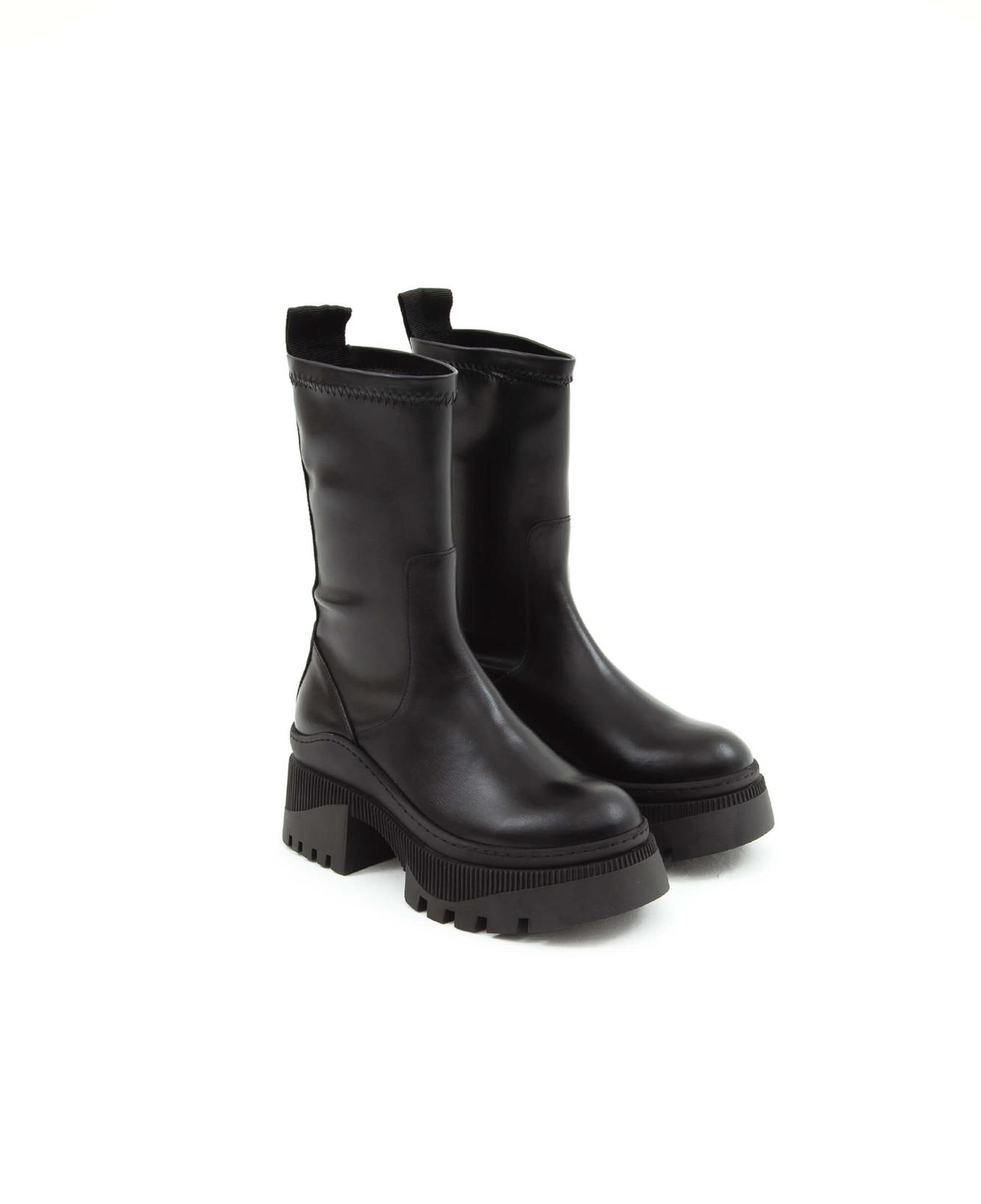 Tamer Tanca Kadın Hakiki Deri Siyah Analin Casual Bot