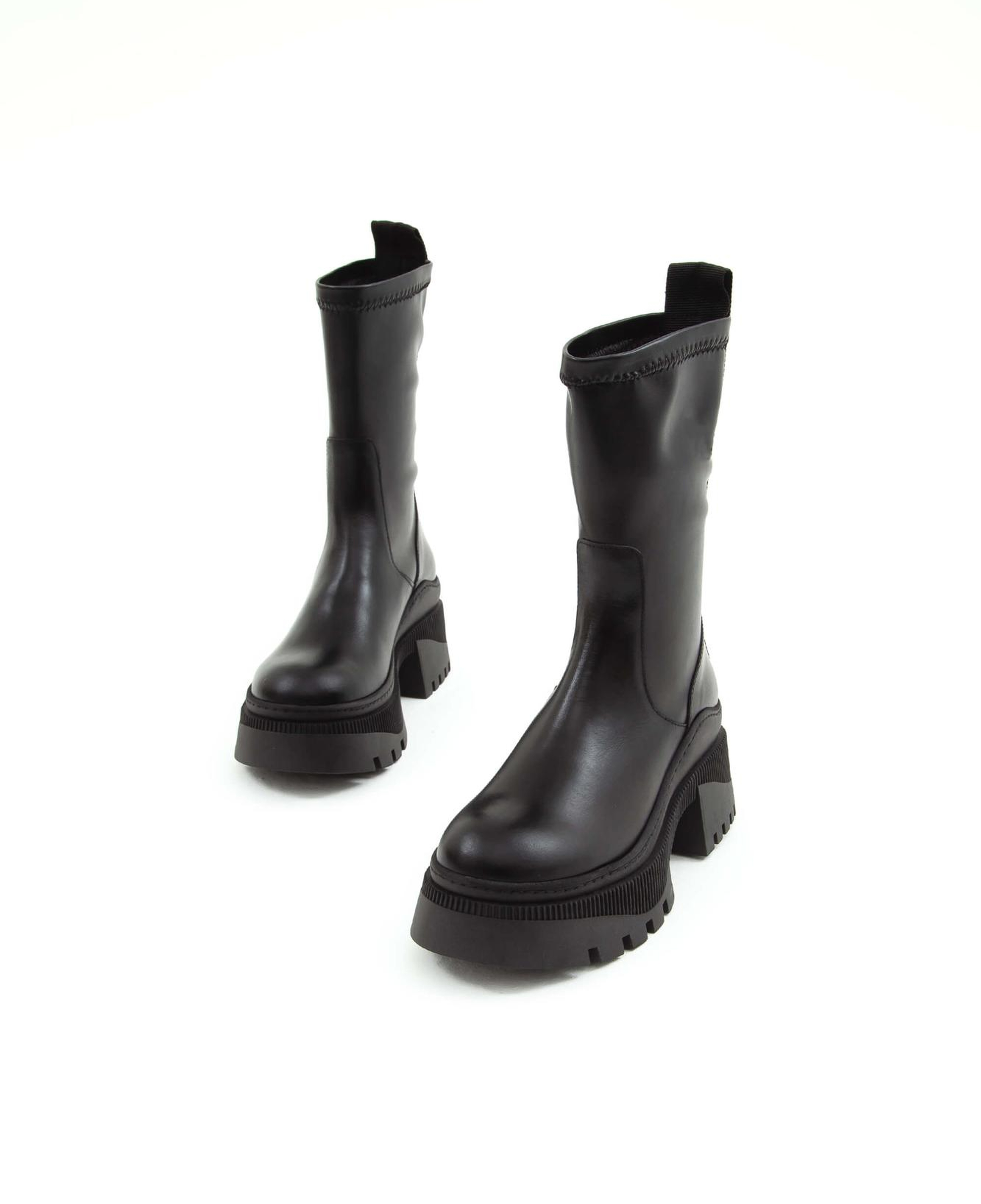 Tamer Tanca Kadın Hakiki Deri Siyah Analin Casual Bot