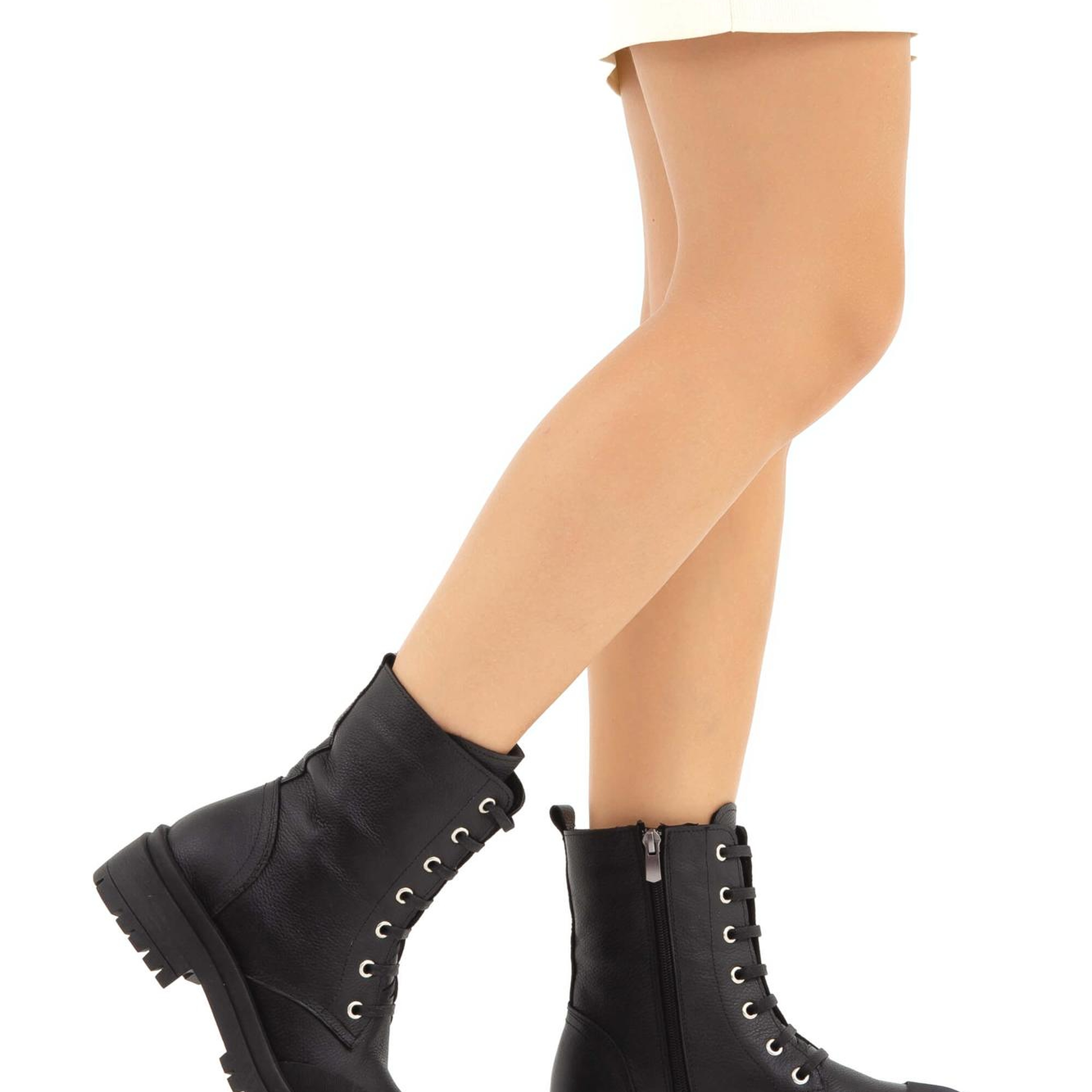 Tamer Tanca Kadın Hakiki Deri Siyah Floter Casual Bot