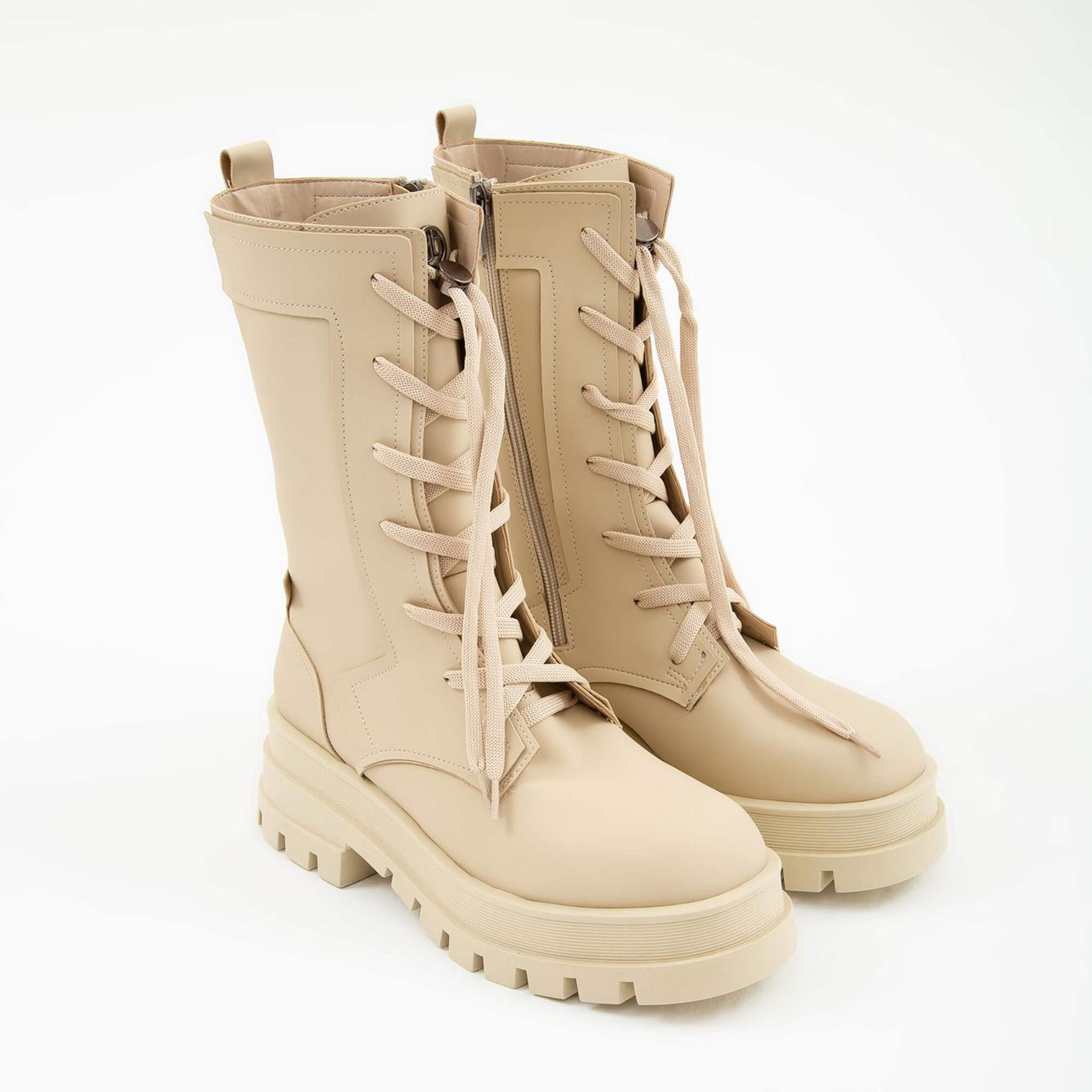 Tamer Tanca Kadın Hakiki Deri Bej POSTAL Bot