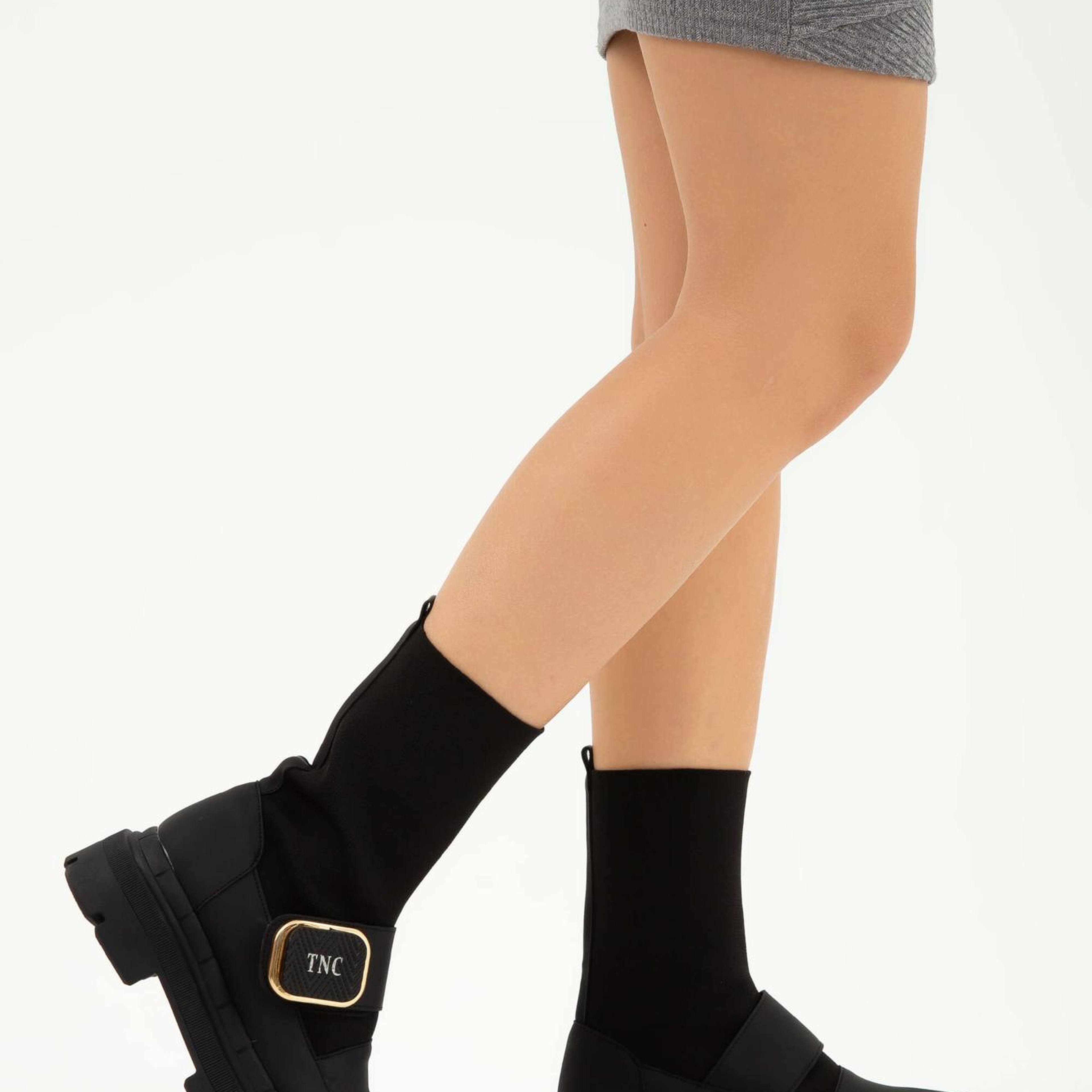 Tamer Tanca Kadın Hakiki Deri Siyah Casual Bot