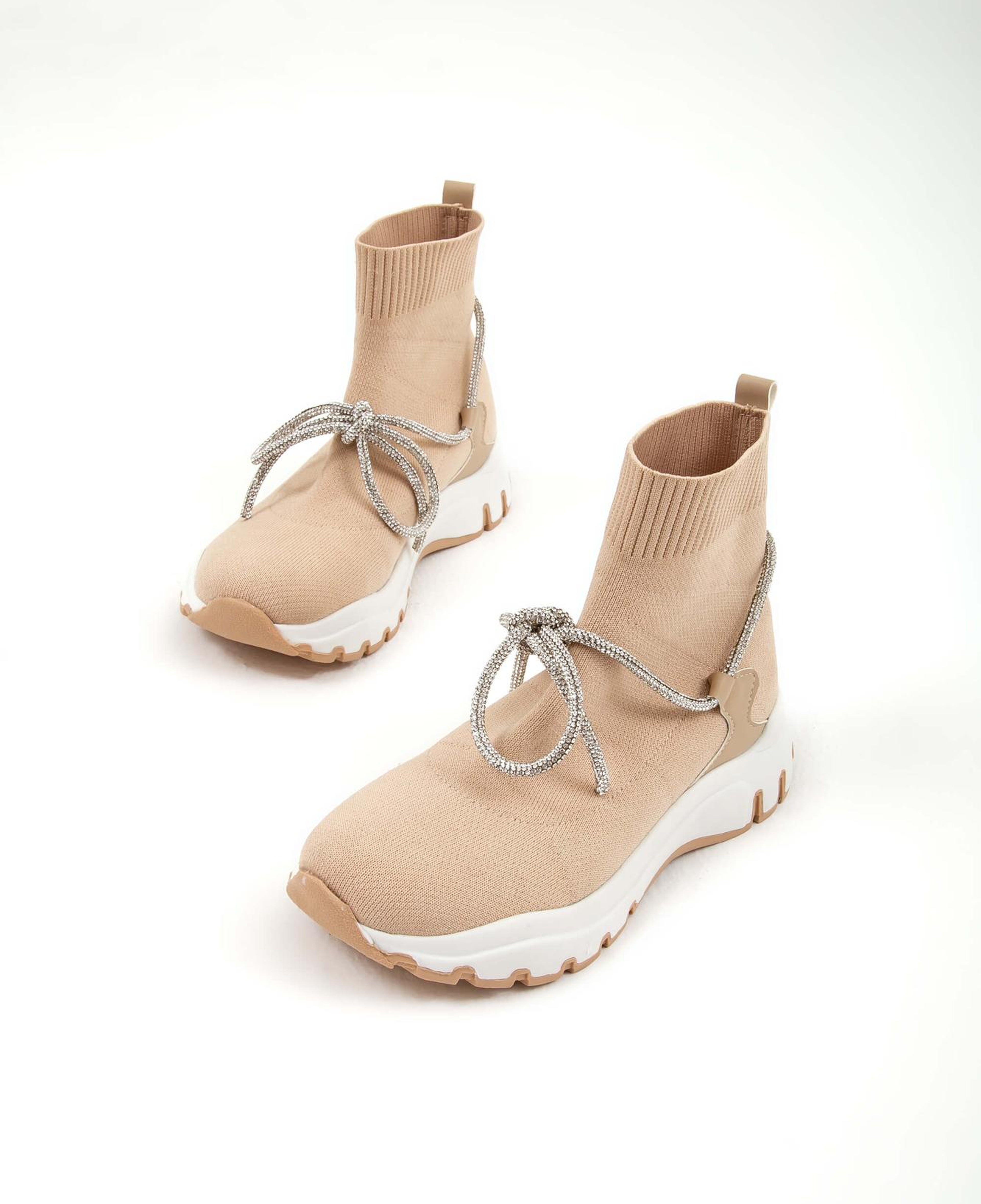 Tamer Tanca Kadın Triko Bej Günlük Bot