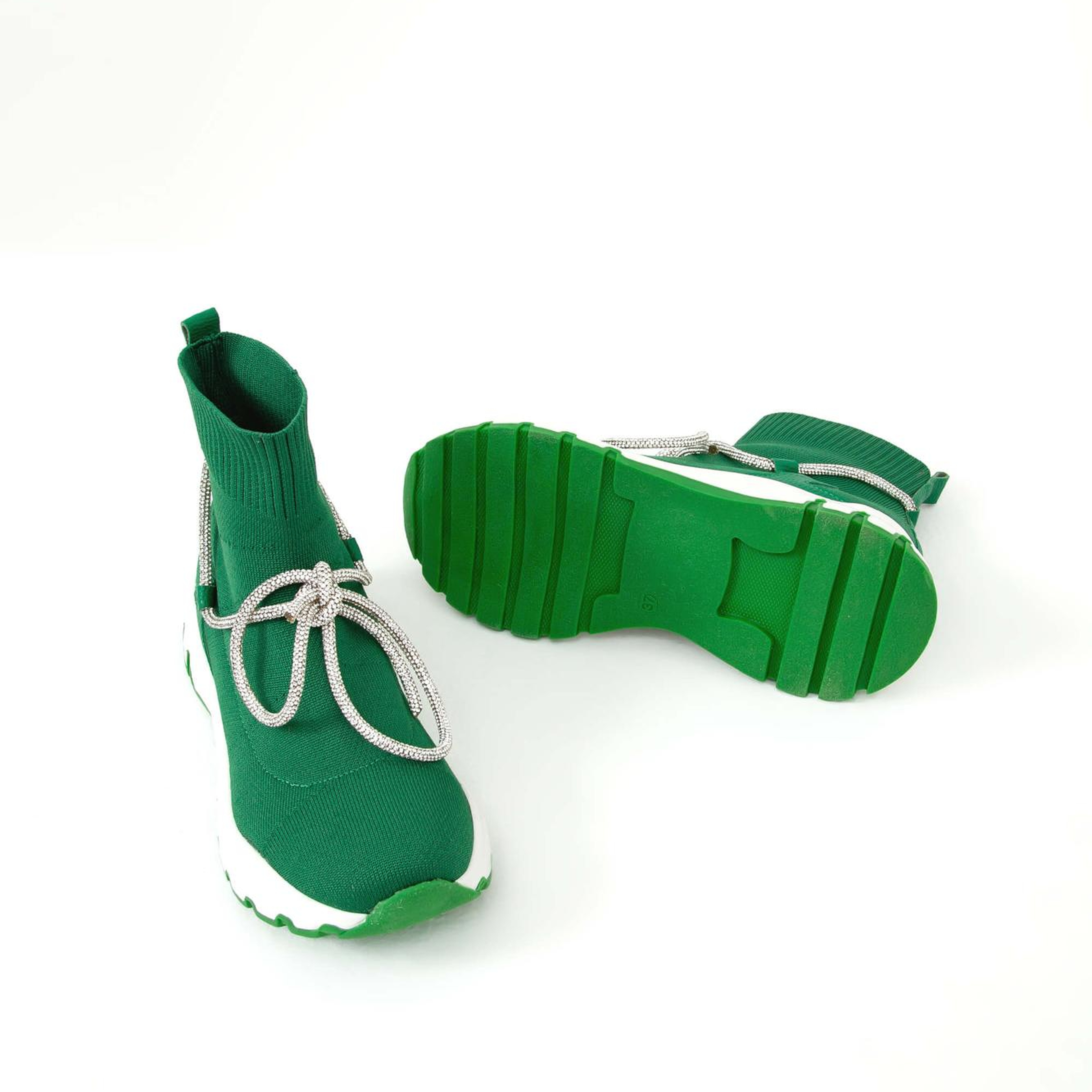 Tamer Tanca Kadın Triko Yeşil Günlük Bot