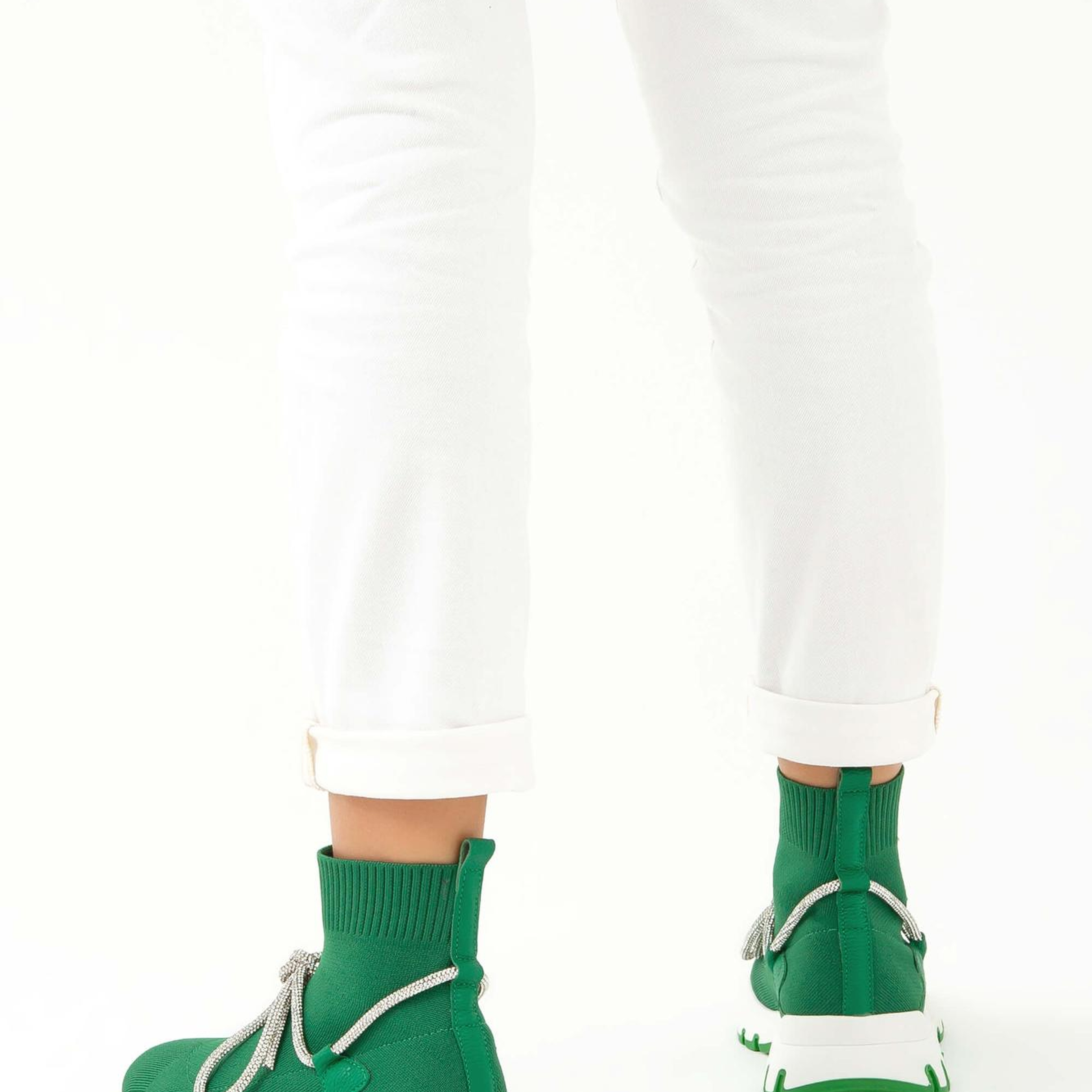 Tamer Tanca Kadın Triko Yeşil Günlük Bot