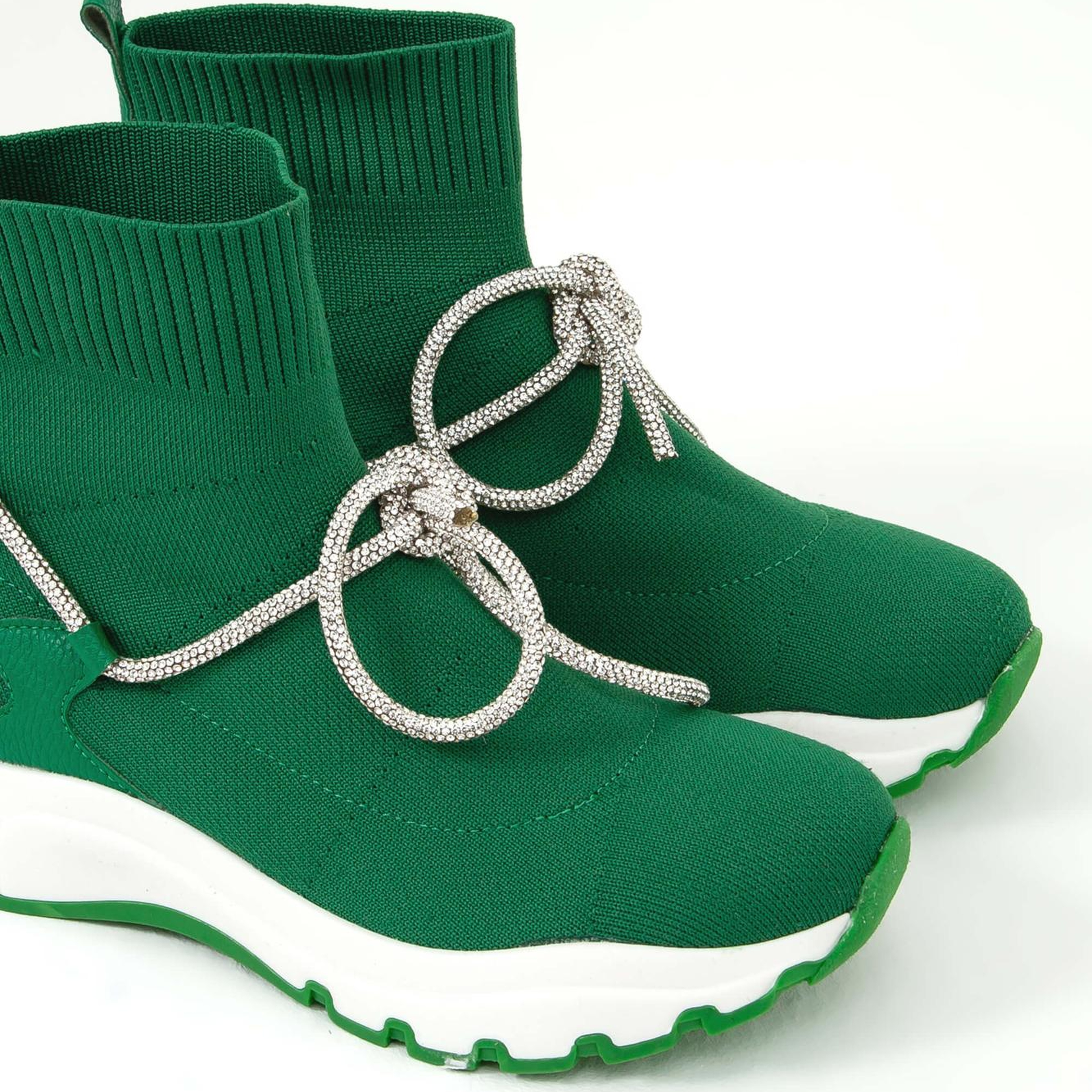 Tamer Tanca Kadın Triko Yeşil Günlük Bot