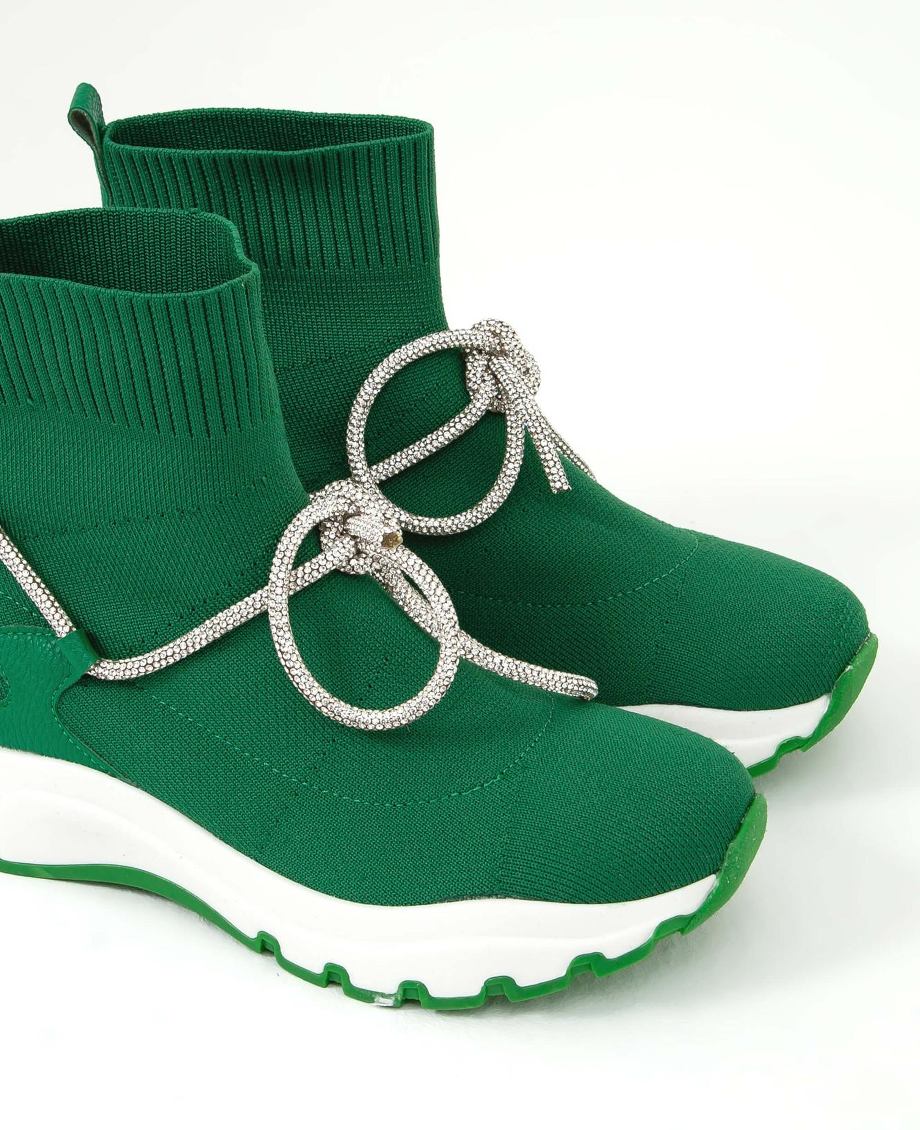 Tamer Tanca Kadın Triko Yeşil Günlük Bot