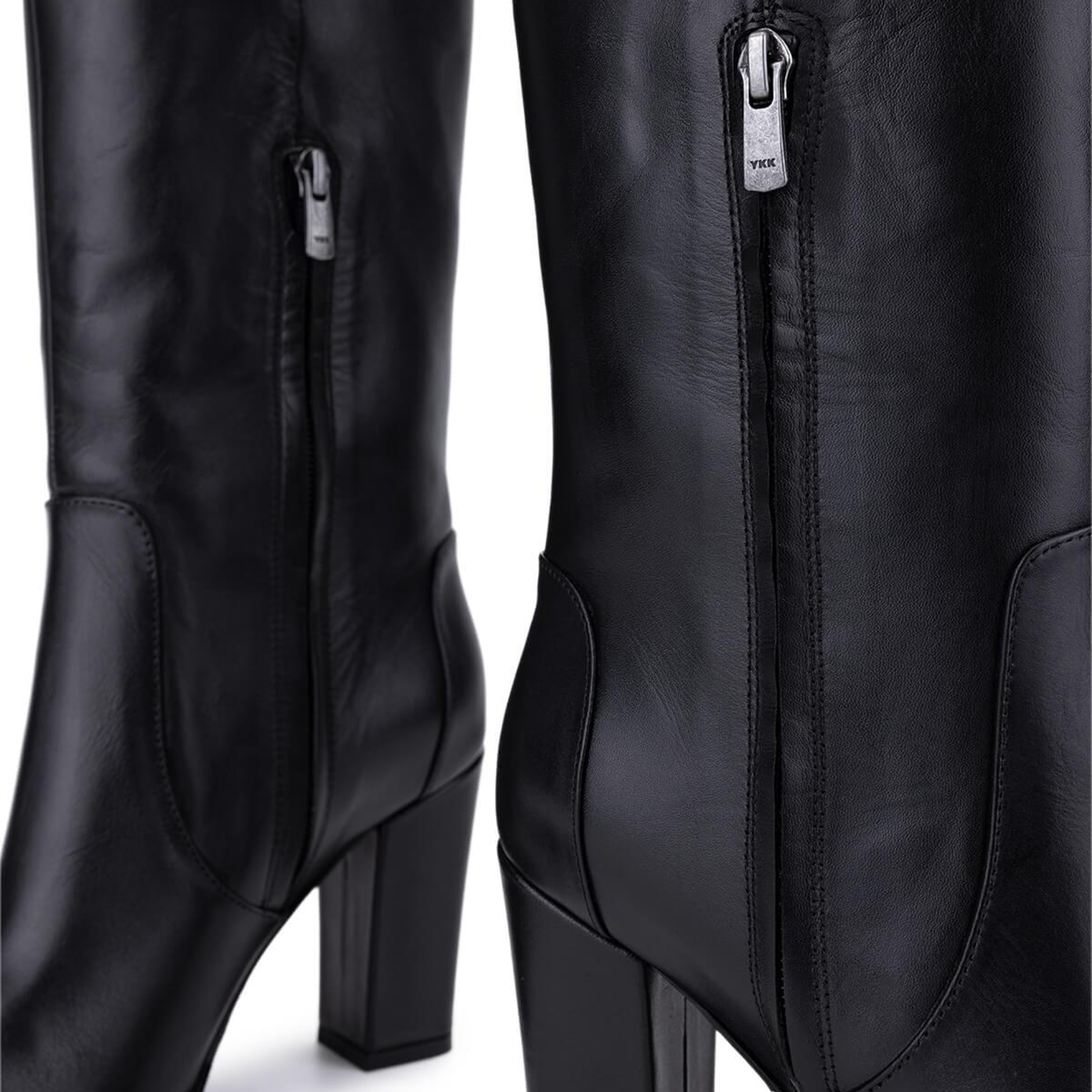 Tamer Tanca Kadın Hakiki Deri Siyah Topuklu Çizme