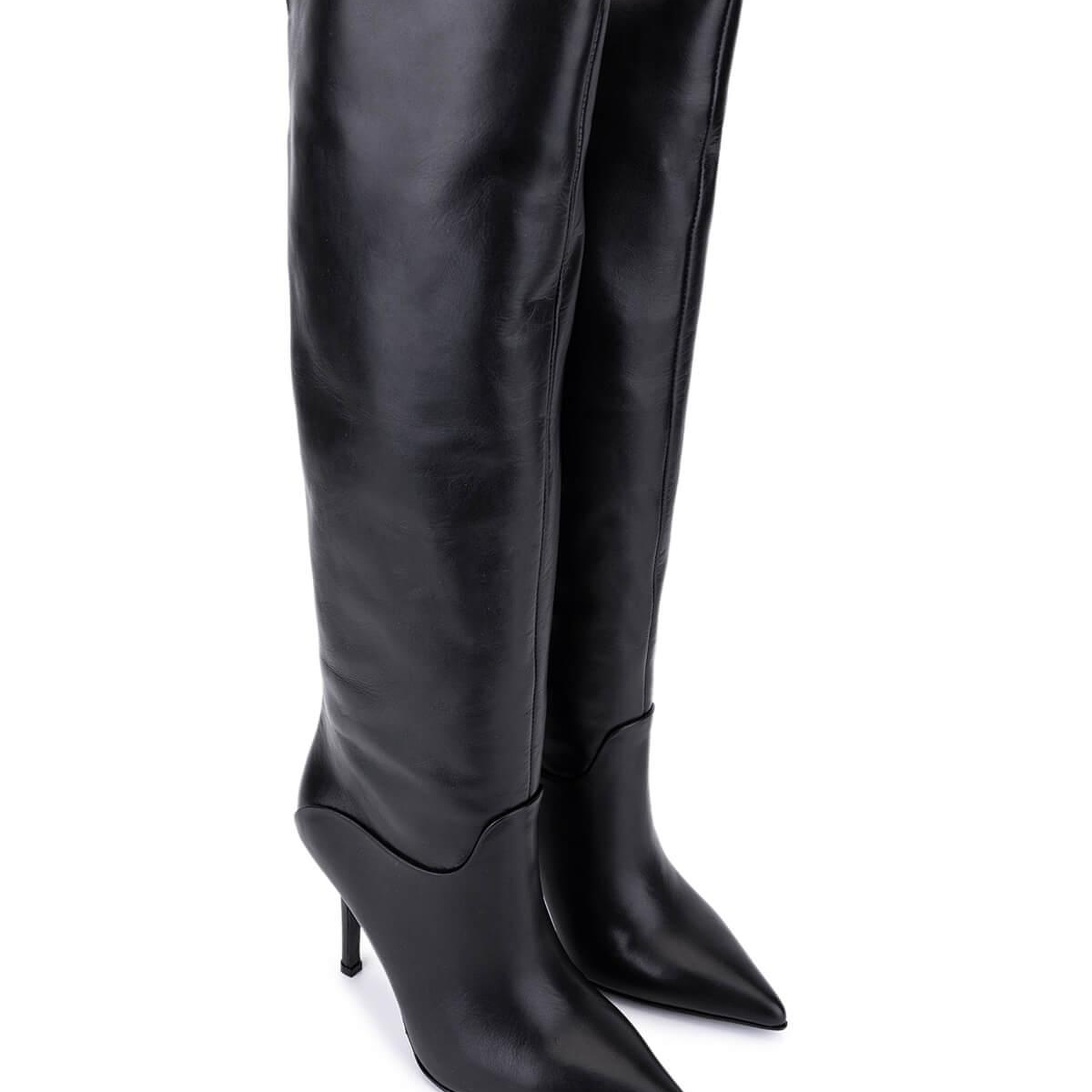 Tamer Tanca Kadın Hakiki Deri Siyah Topuklu Çizme