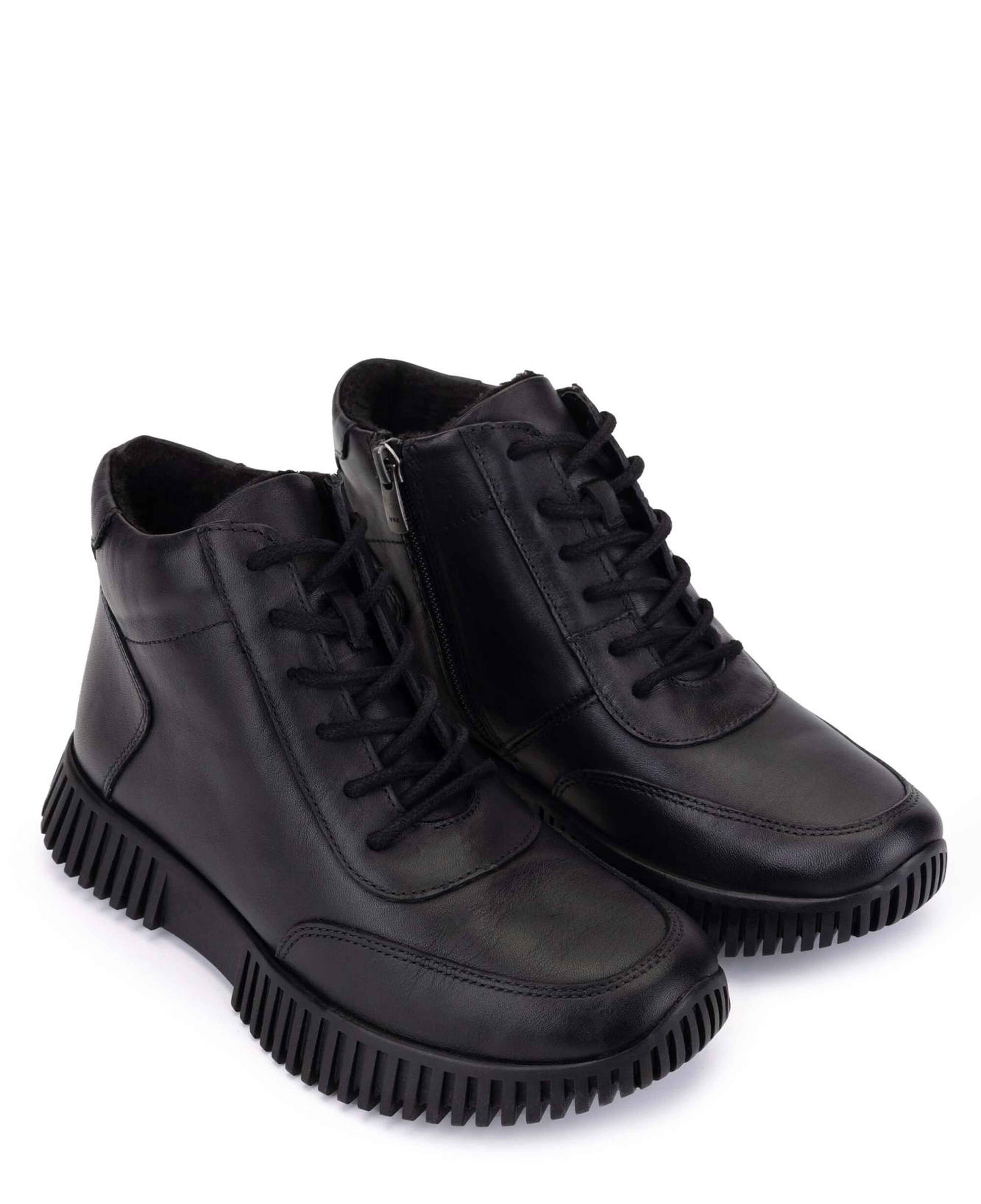 Tamer Tanca Kadın Hakiki Deri Siyah Floter Casual Bot