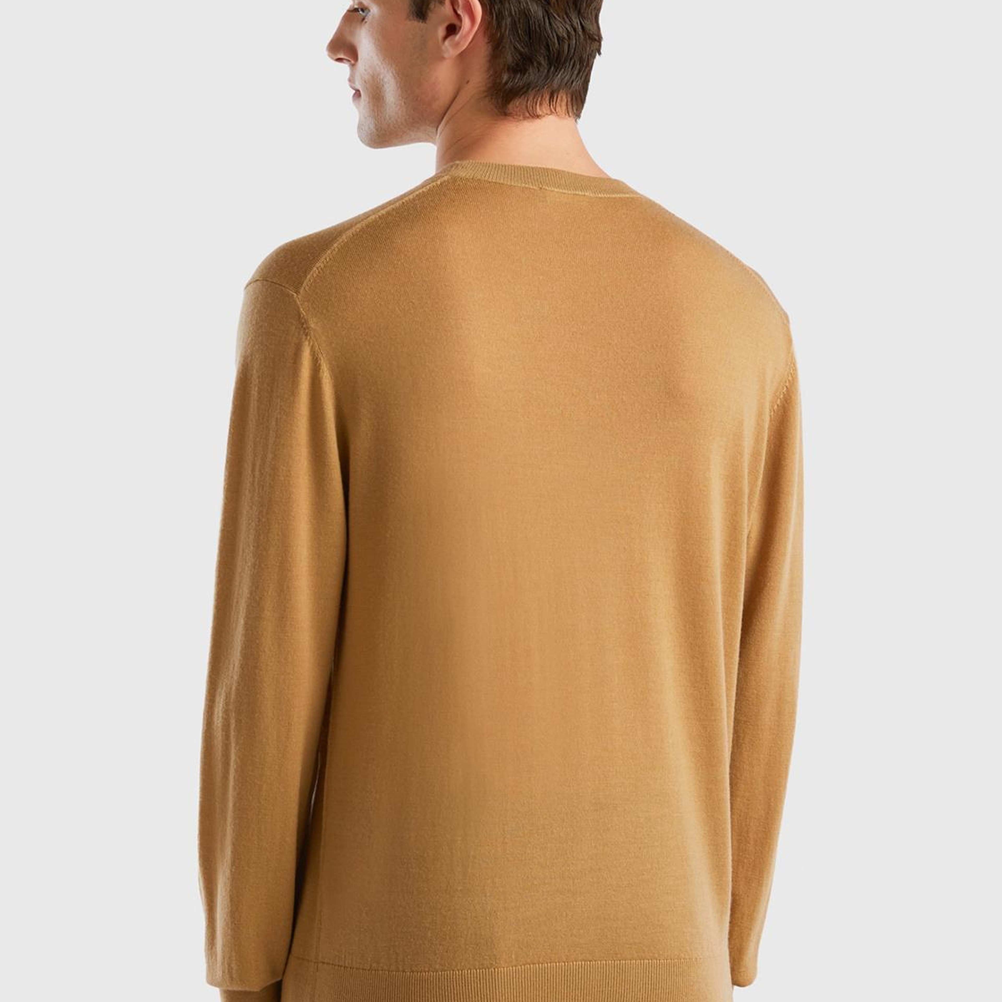 Erkek Taba %100 Extra Fine Merino Kazak