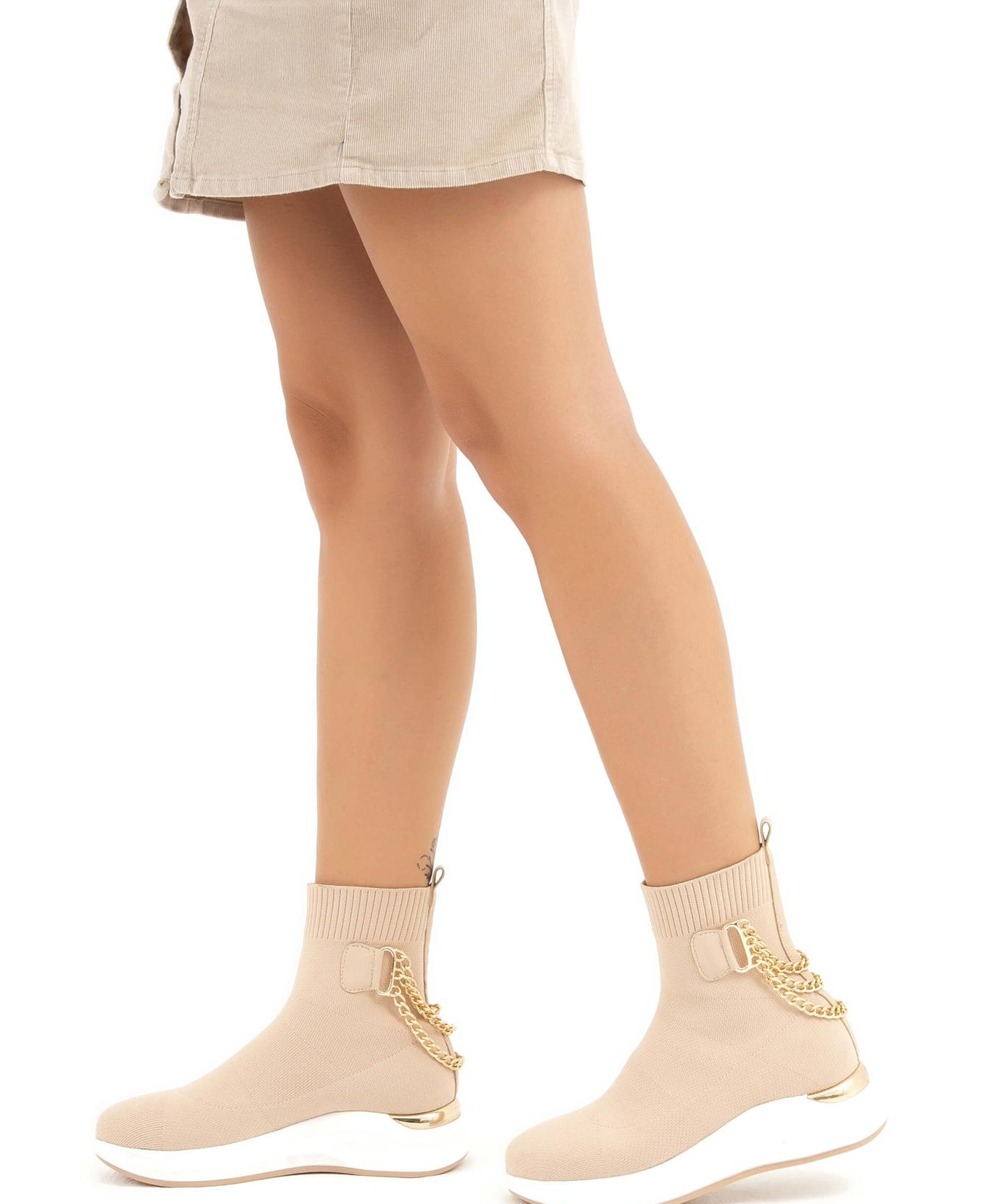 Tamer Tanca Kadın Triko Bej Casual Bot