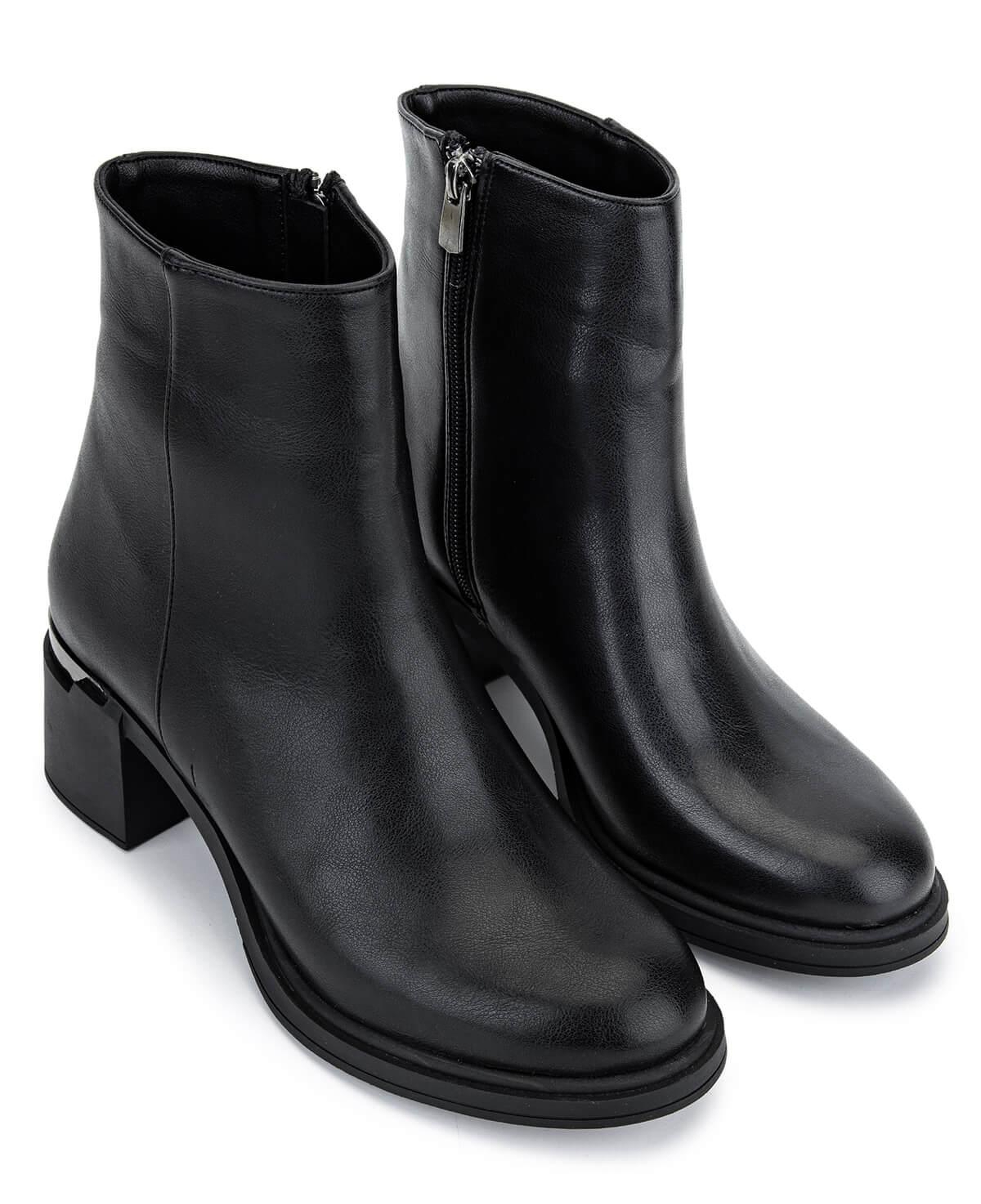 Tamer Tanca Kadın Suni Deri Siyah Topuklu Bot