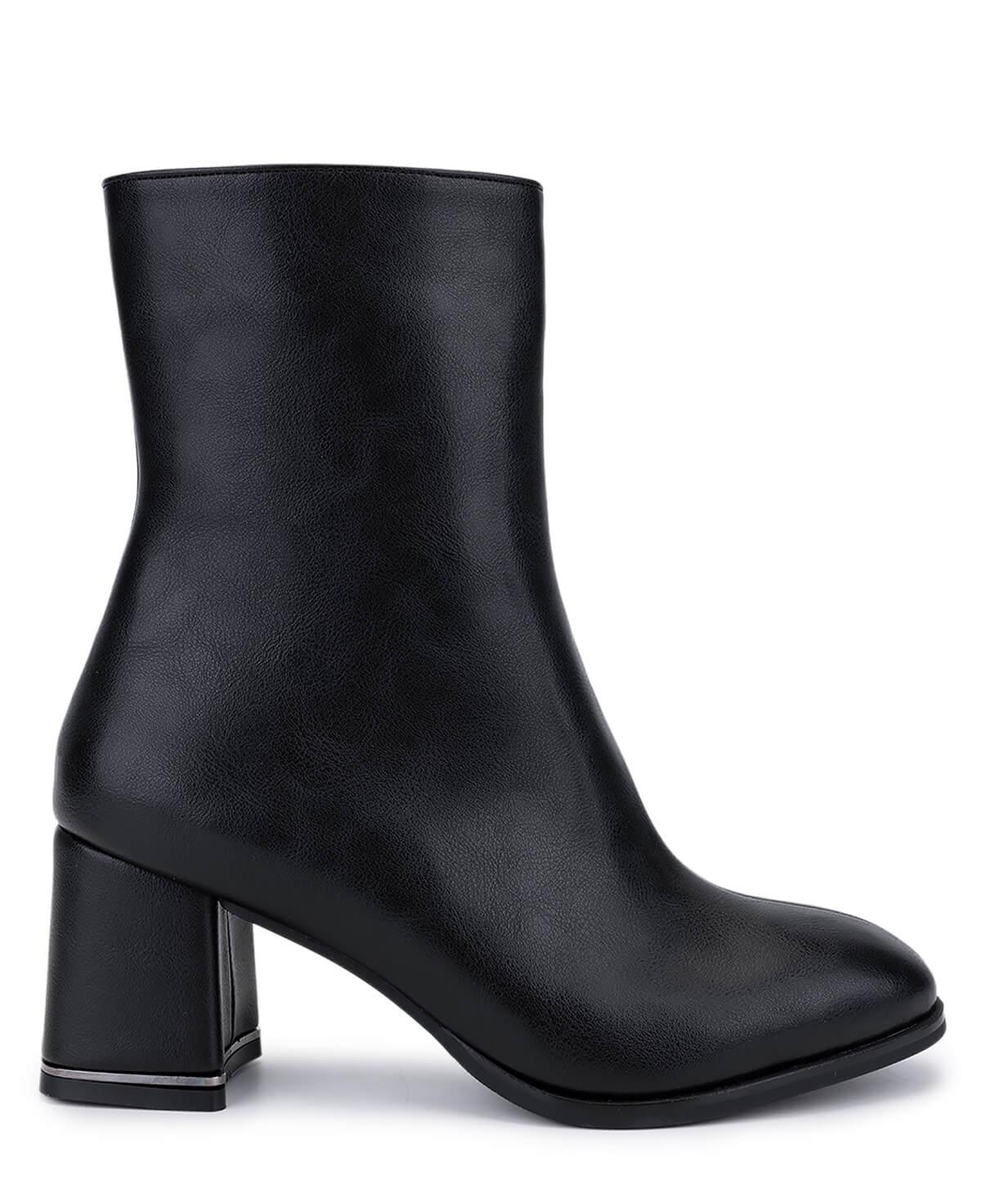 Tamer Tanca Kadın Suni Deri Siyah Deri Topuklu Bot