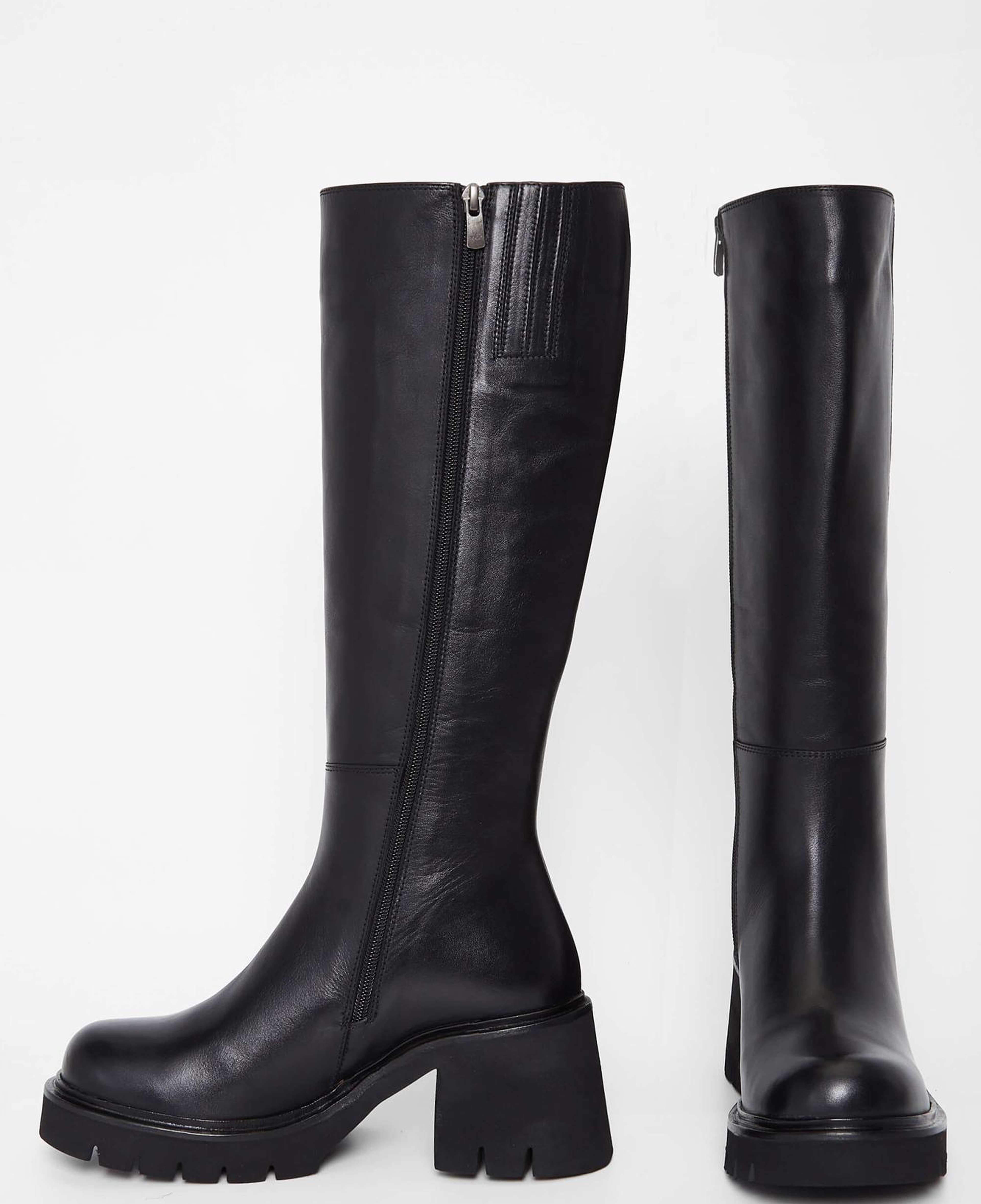 Tamer Tanca Kadın Hakiki Deri Siyah Deri Casual Çizme