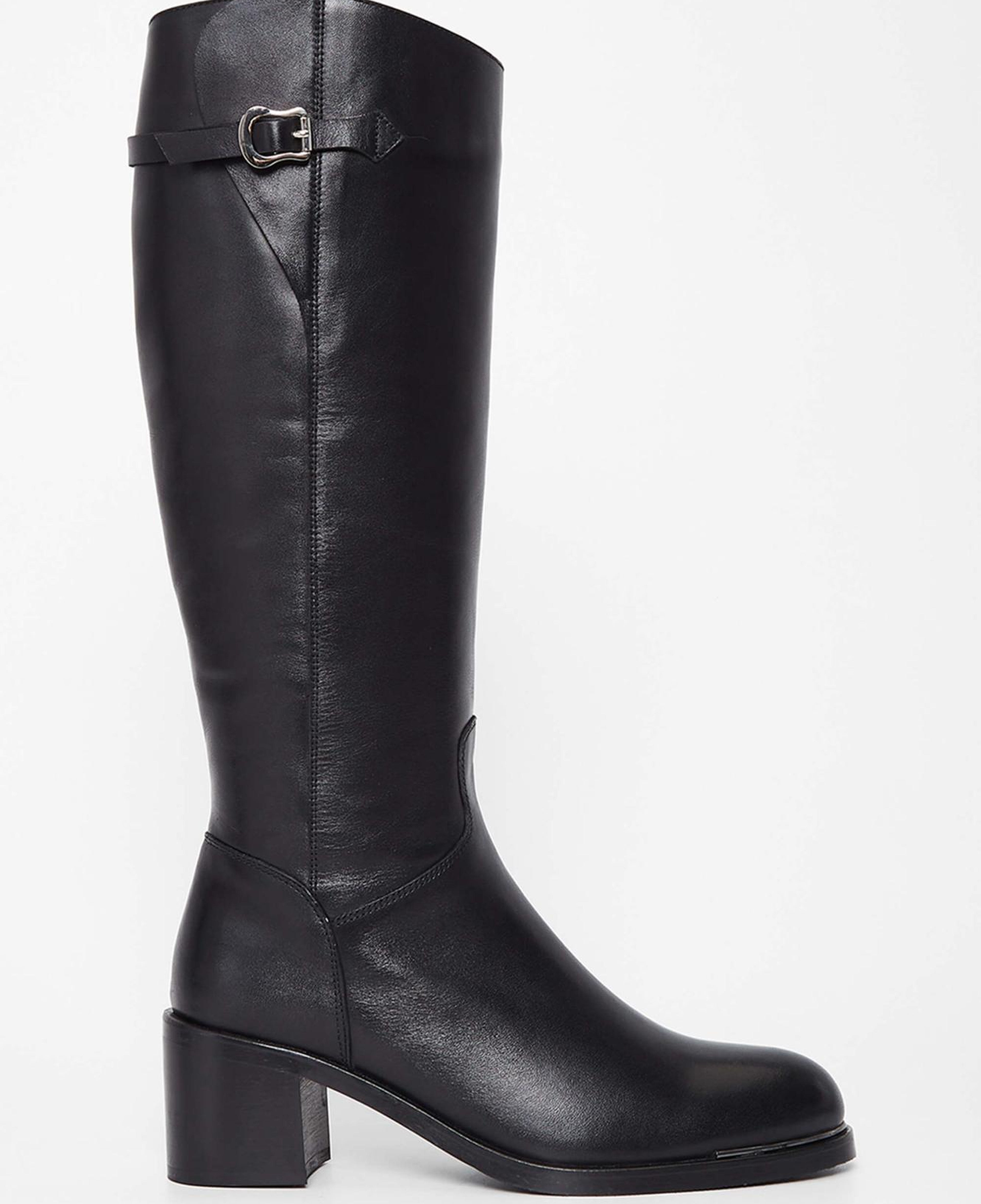 Tamer Tanca Kadın Hakiki Deri Siyah Deri Casual Çizme