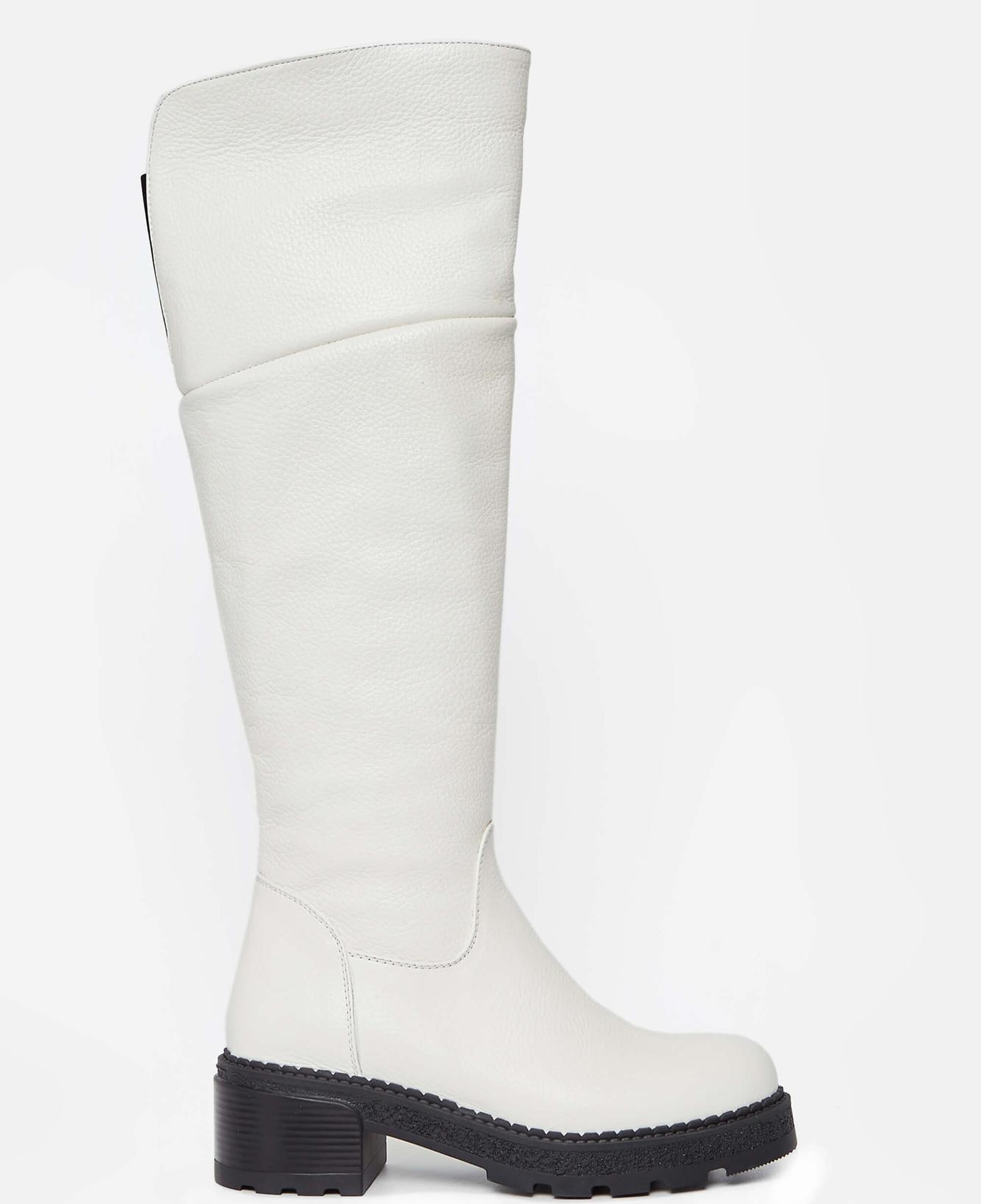 Tamer Tanca Kadın Hakiki Deri Kırık Beyaz Casual Çizme