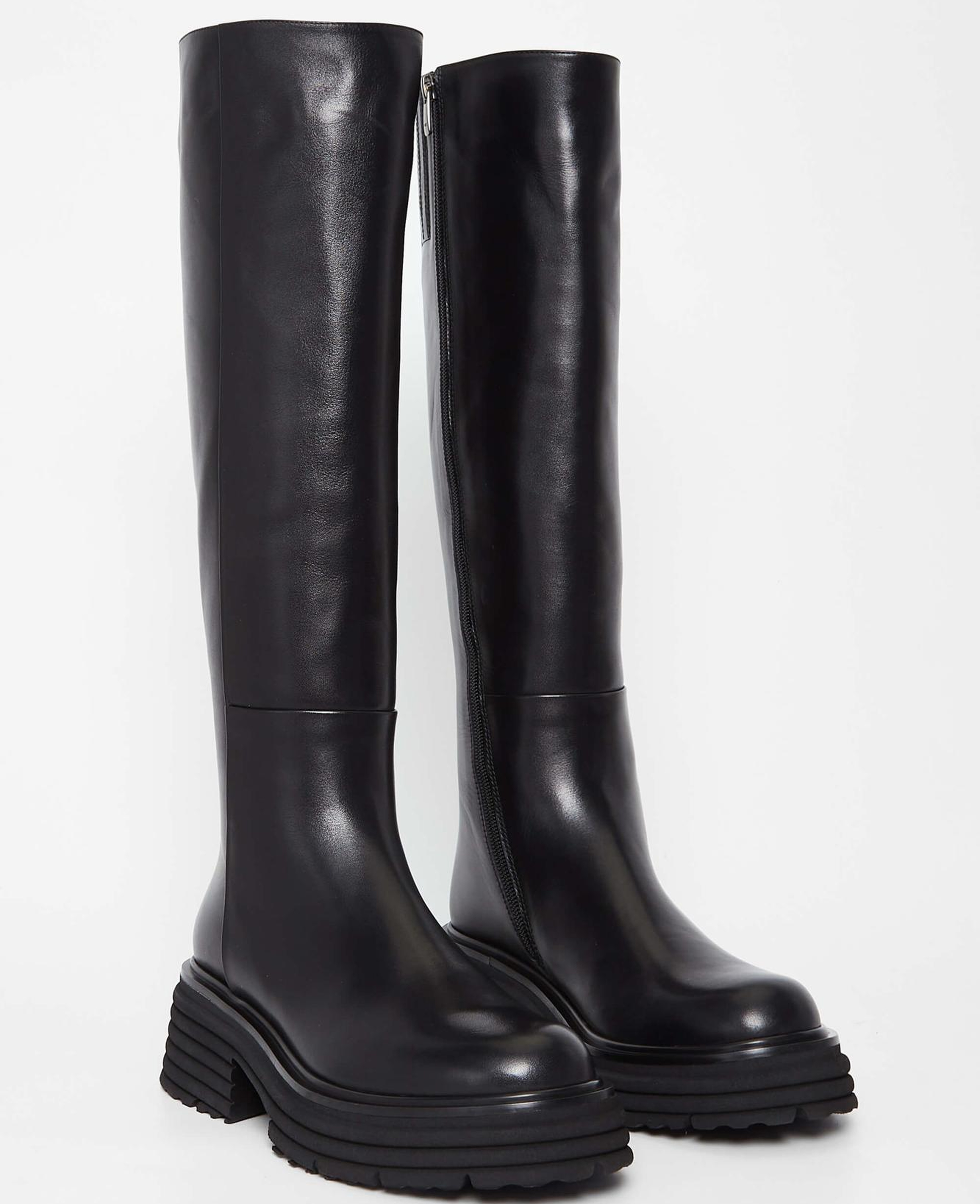 Tamer Tanca Kadın Hakiki Deri Siyah Deri Casual Çizme