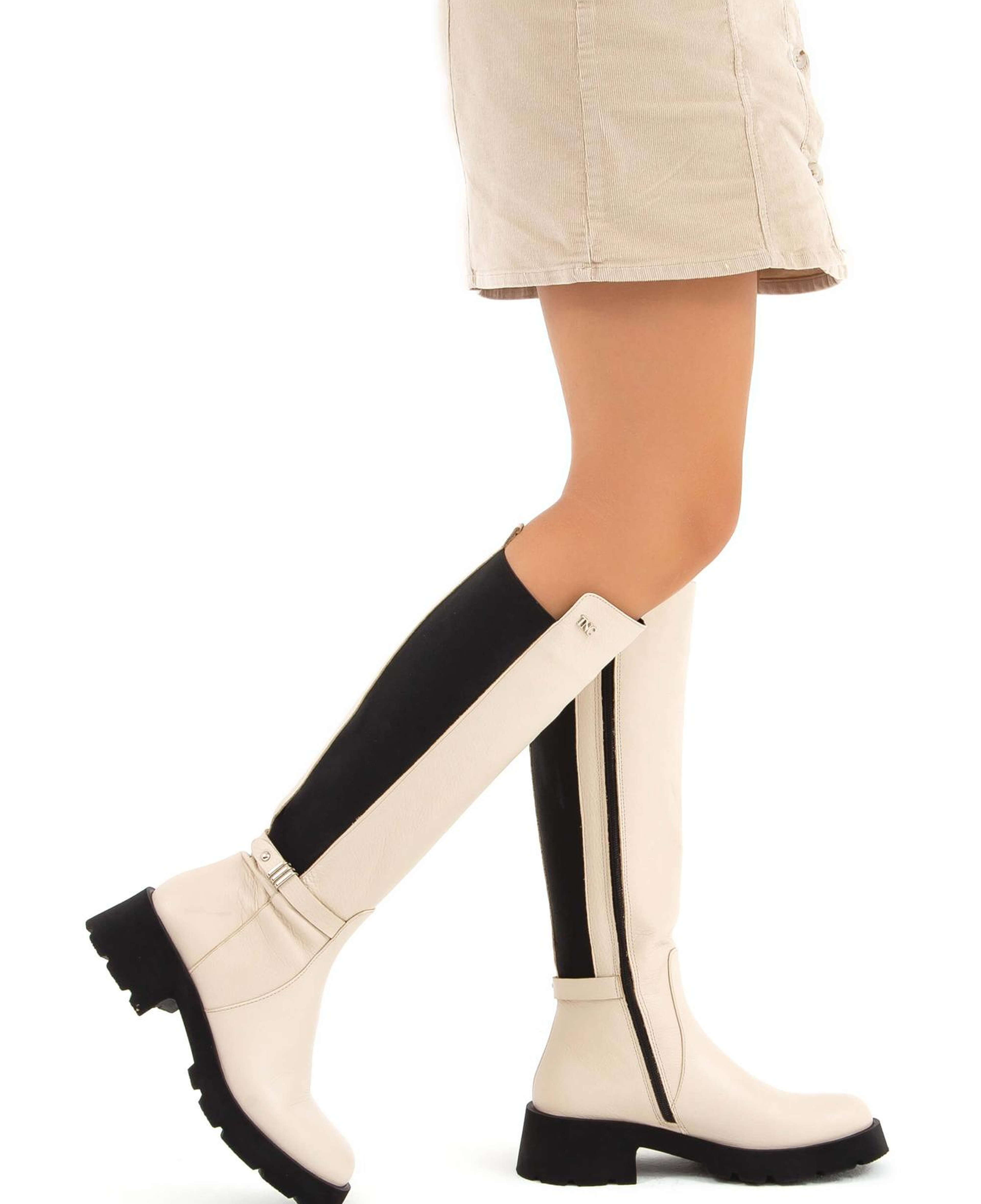 Tamer Tanca Kadın Hakiki Deri Bej Casual Çizme