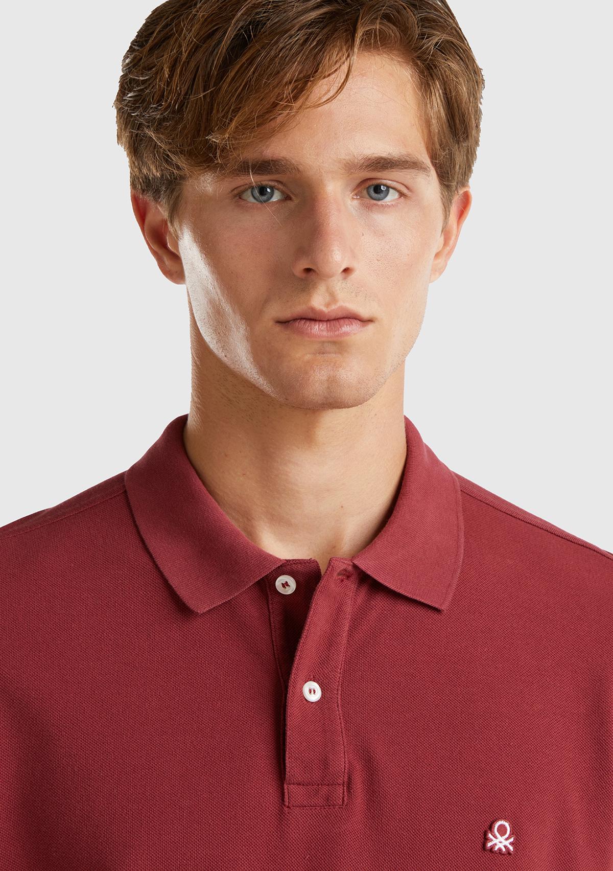 Erkek Bordo Uzun Kol Polo T-Shirt