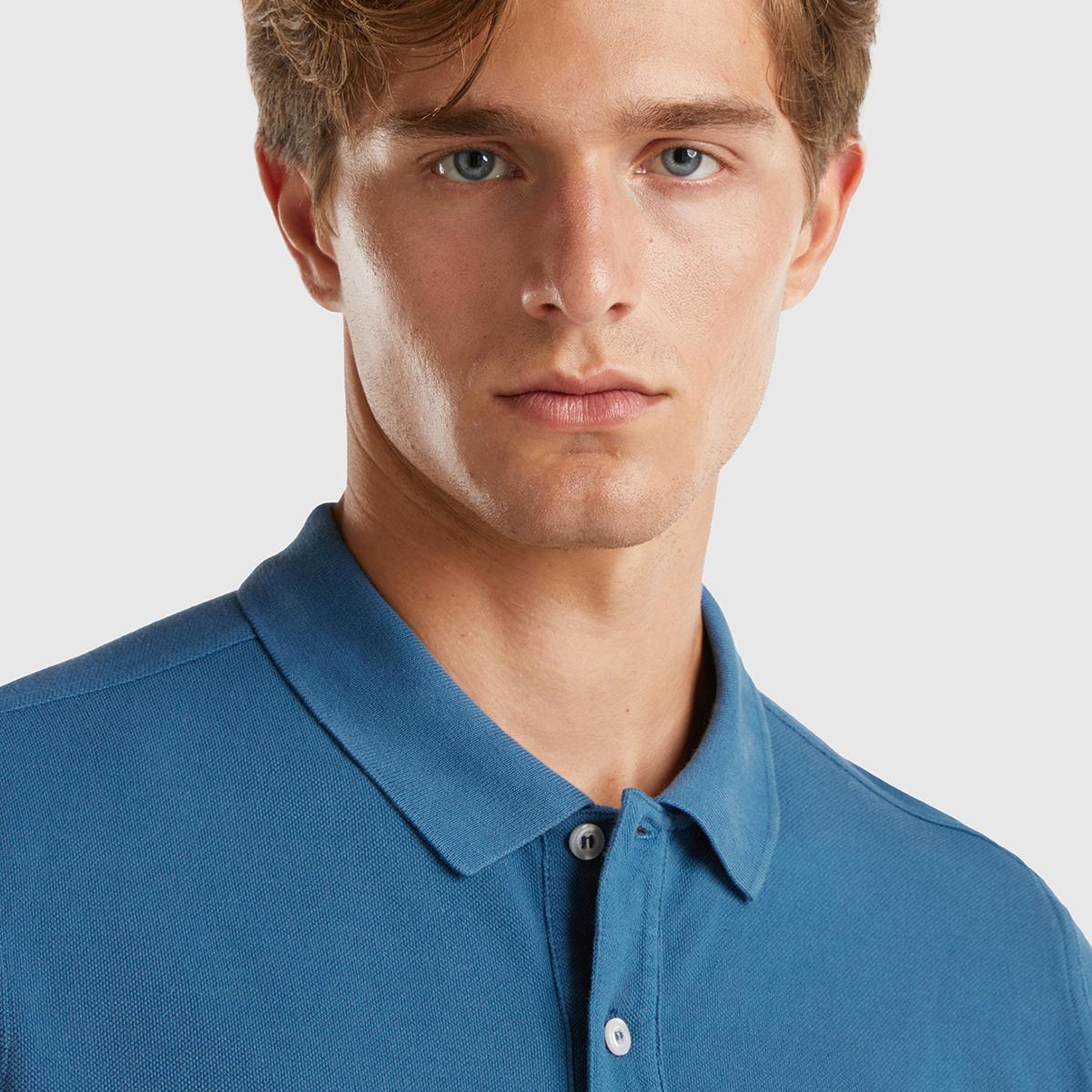 Erkek Mavi Uzun Kol Polo T-Shirt