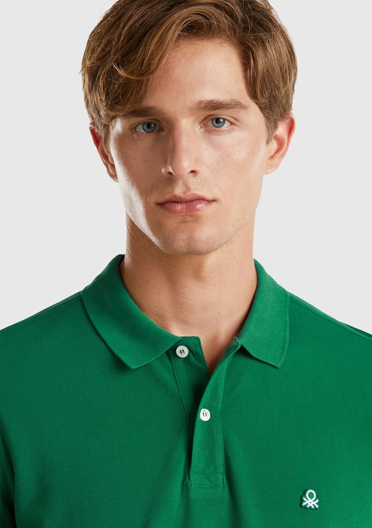 Erkek Yeşil Uzun Kol Polo T-Shirt