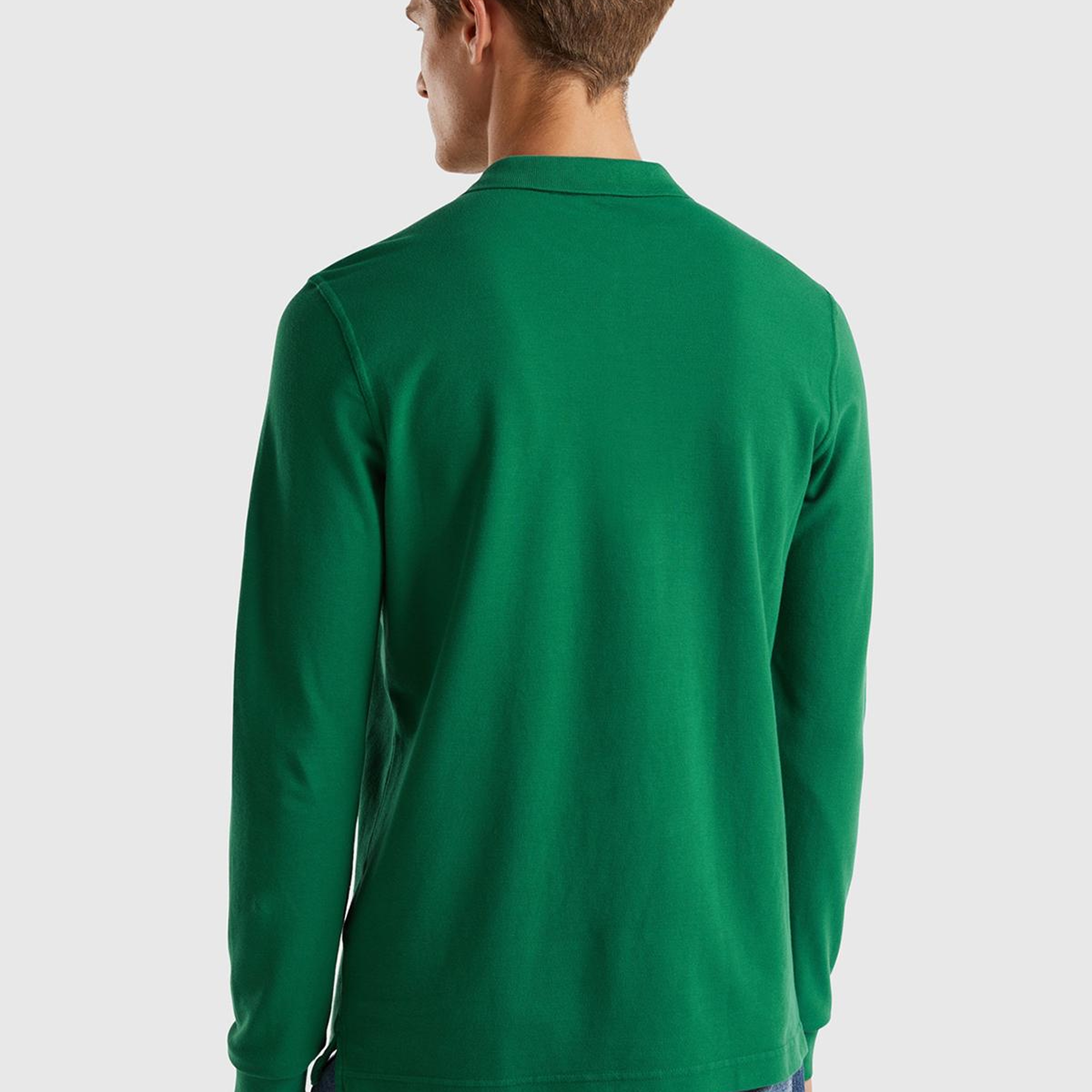 Erkek Yeşil Uzun Kol Polo T-Shirt