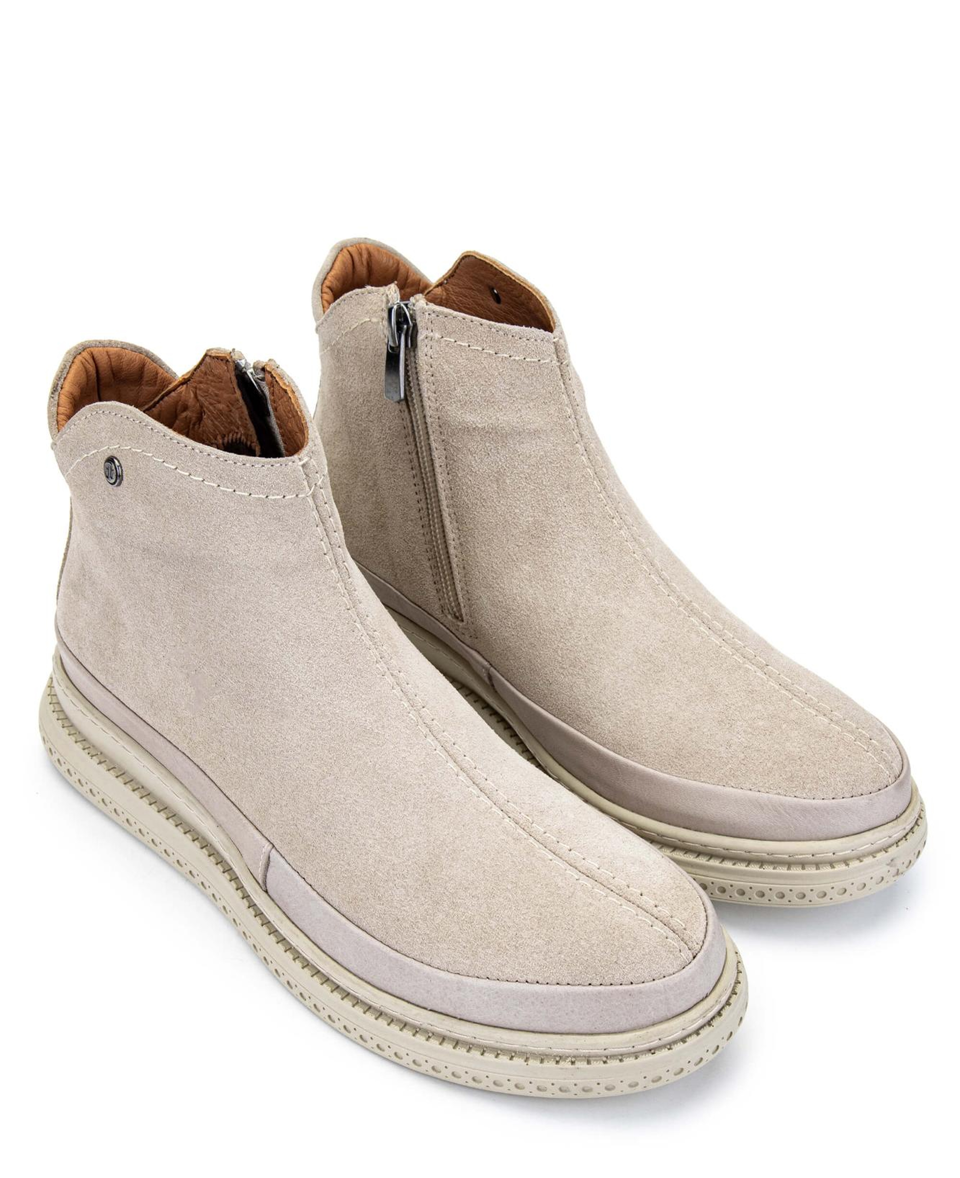 Tamer Tanca Kadın Hakiki Deri Bej Süet Casual Bot