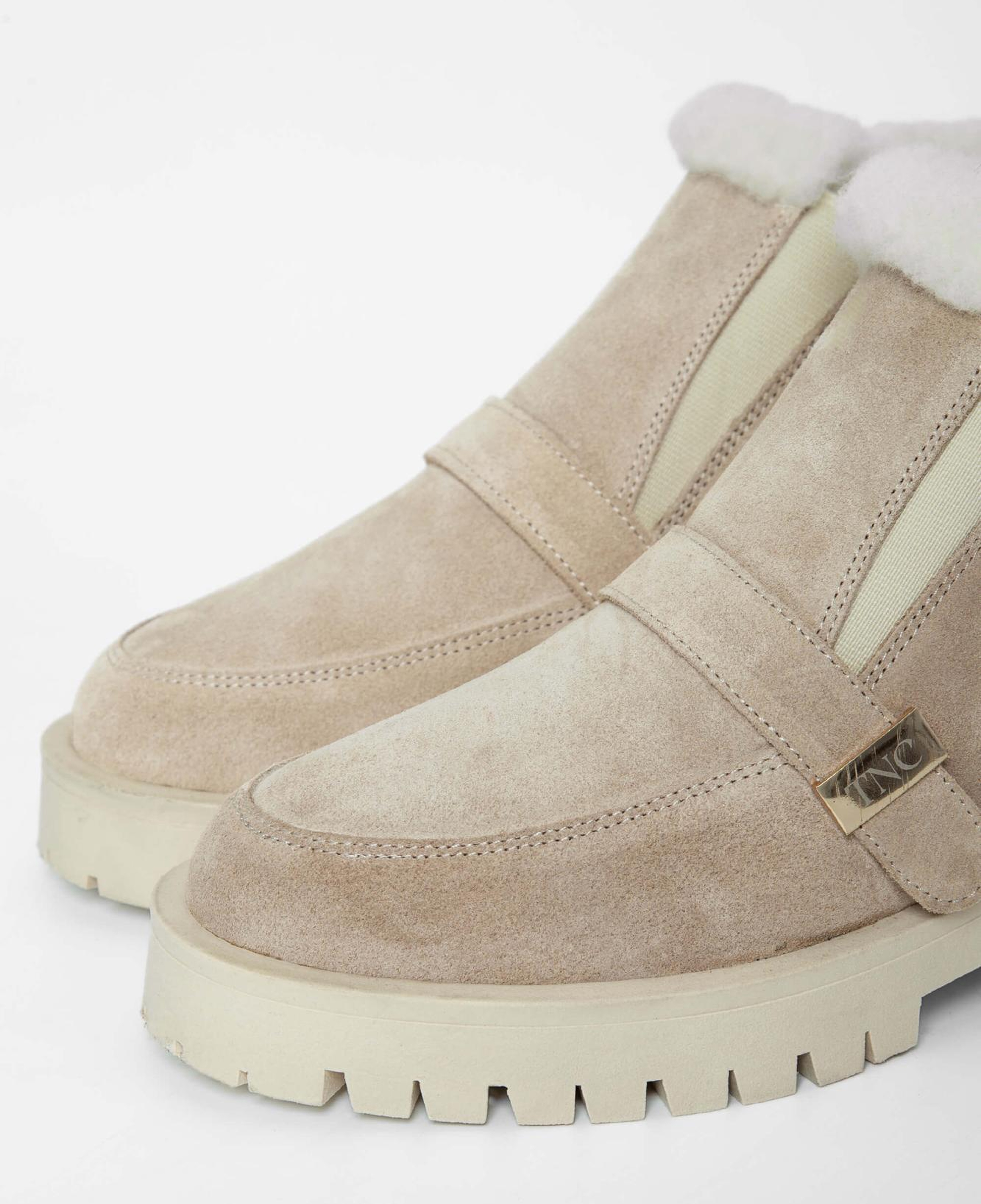 Tamer Tanca Kadın Hakiki Deri Bej Casual Bot