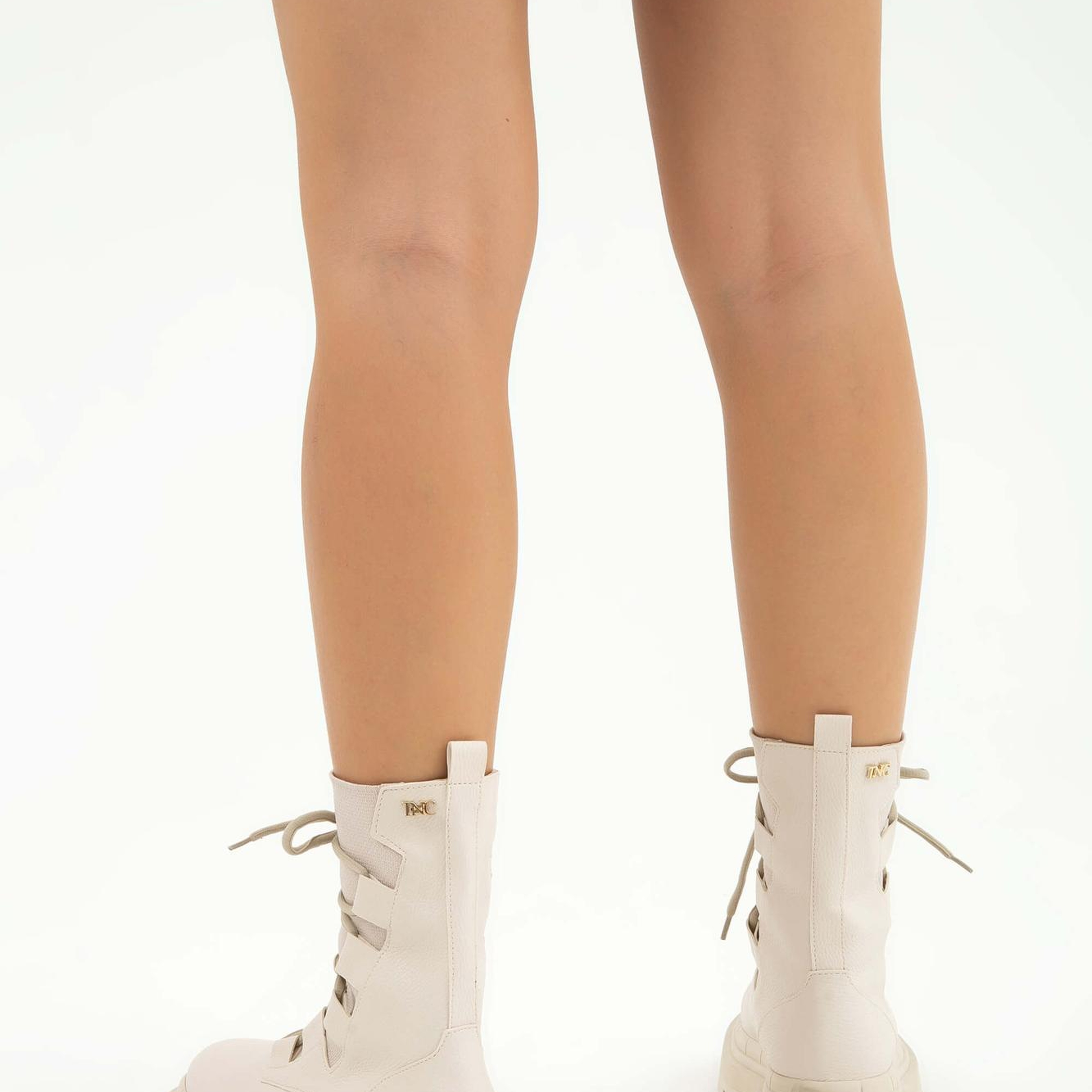 Tamer Tanca Kadın Hakiki Deri Ekru Casual Bot