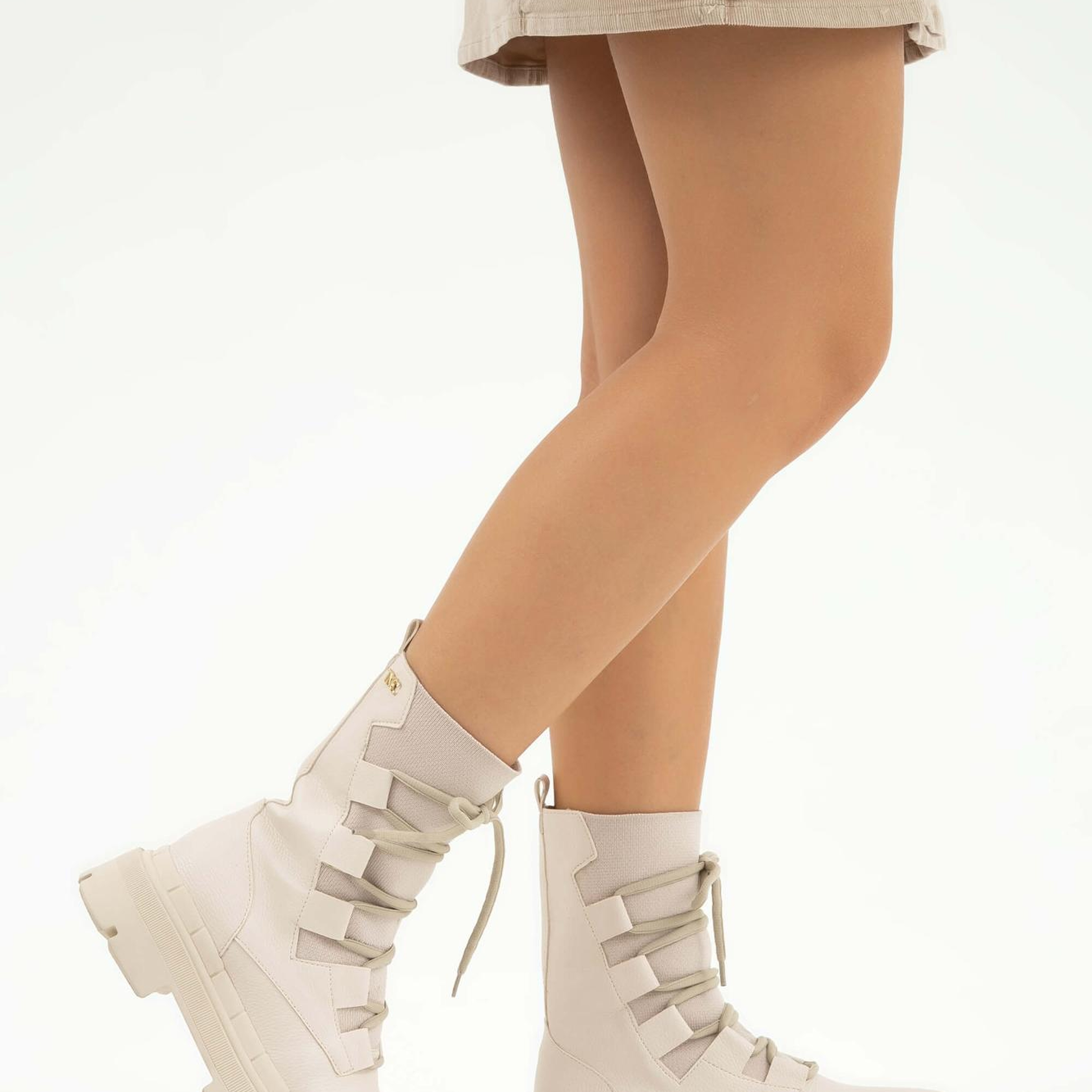 Tamer Tanca Kadın Hakiki Deri Ekru Casual Bot