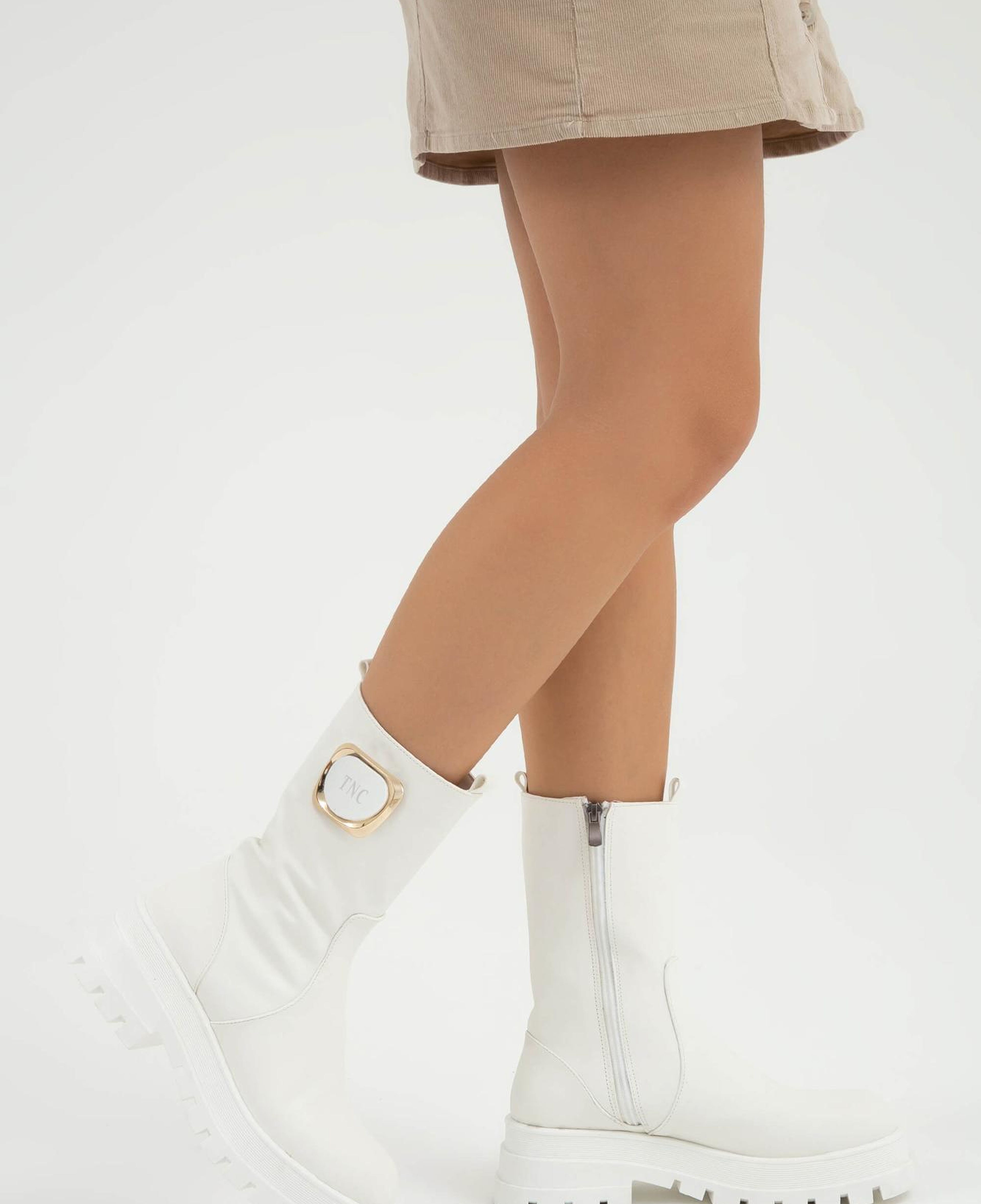 Tamer Tanca Kadın Hakiki Deri Beyaz Casual Bot