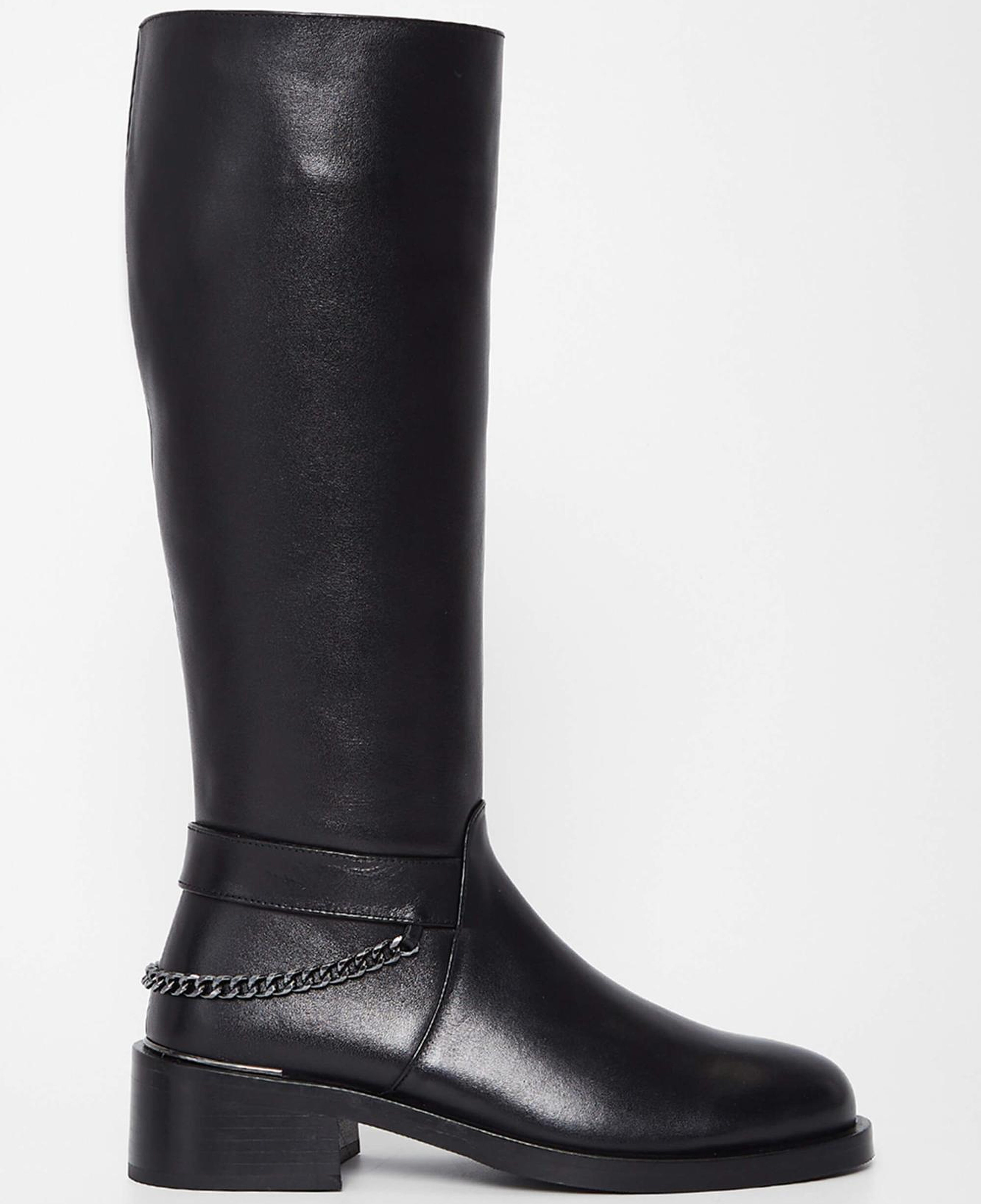 Tamer Tanca Kadın Hakiki Deri Siyah Deri Casual Çizme