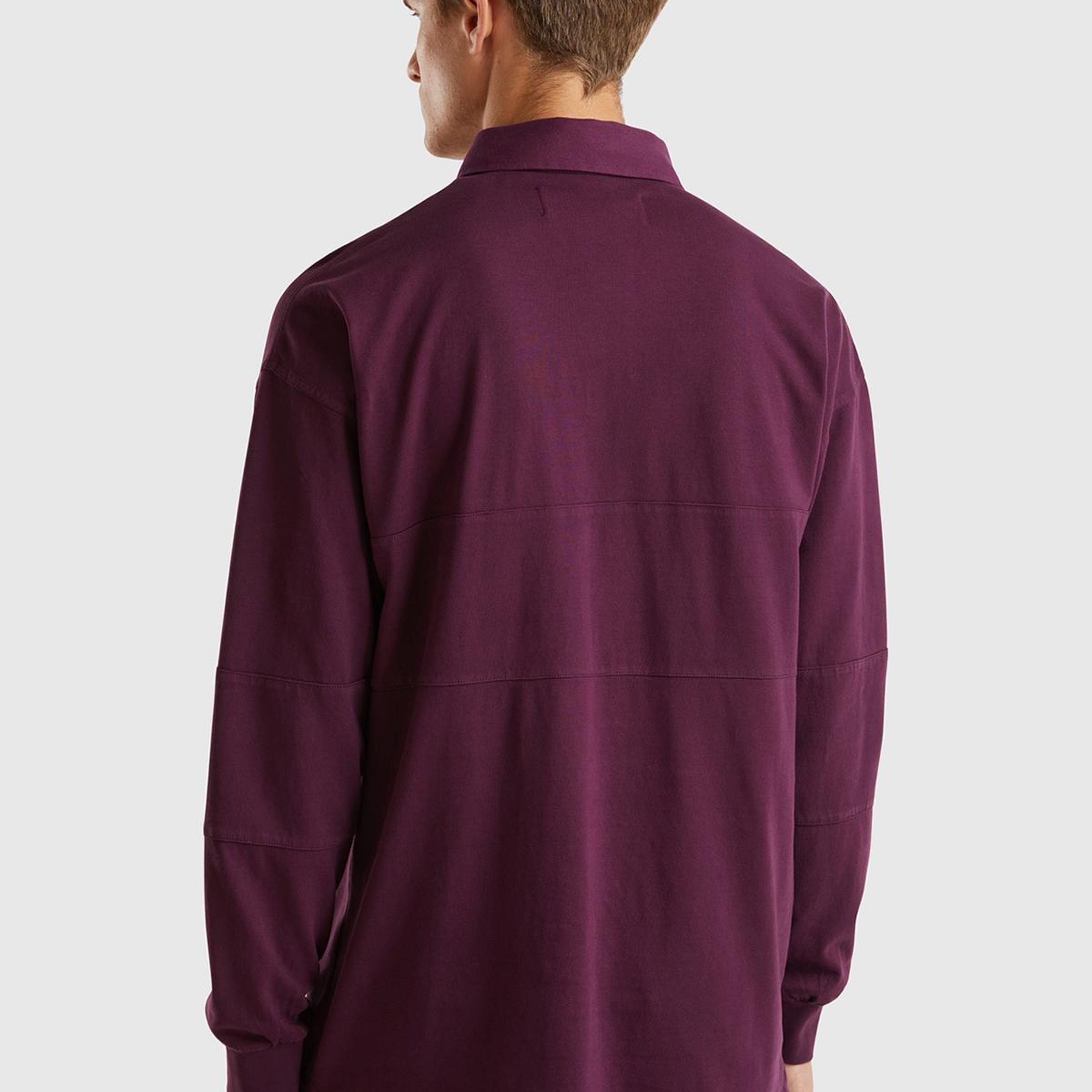 Erkek Bordo %100 Pamuk Önü Logo Detaylı Düğmeli Polo Yaka T-Shirt