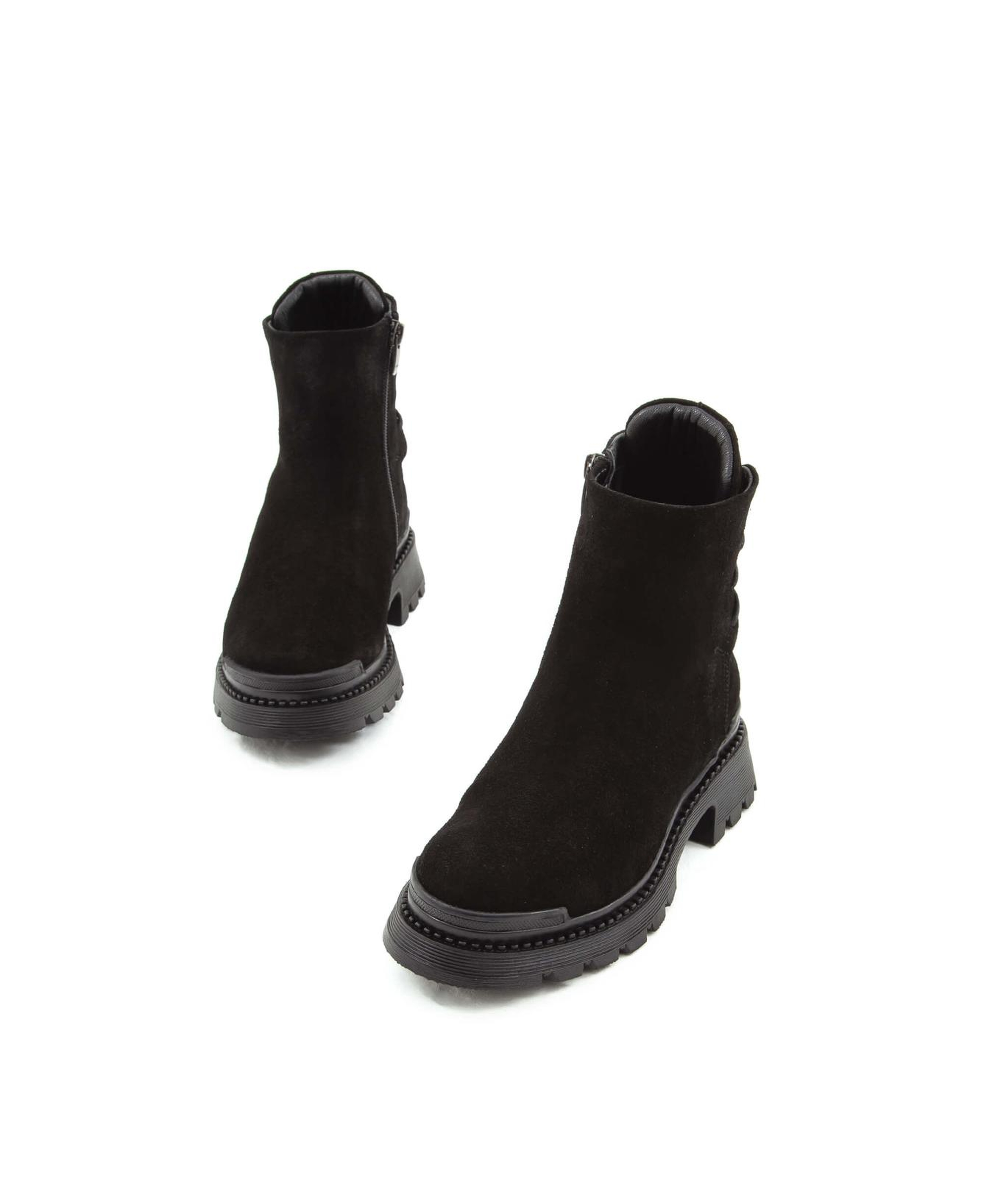 Tamer Tanca Kadın Hakiki Deri Siyah Süet Casual Bot