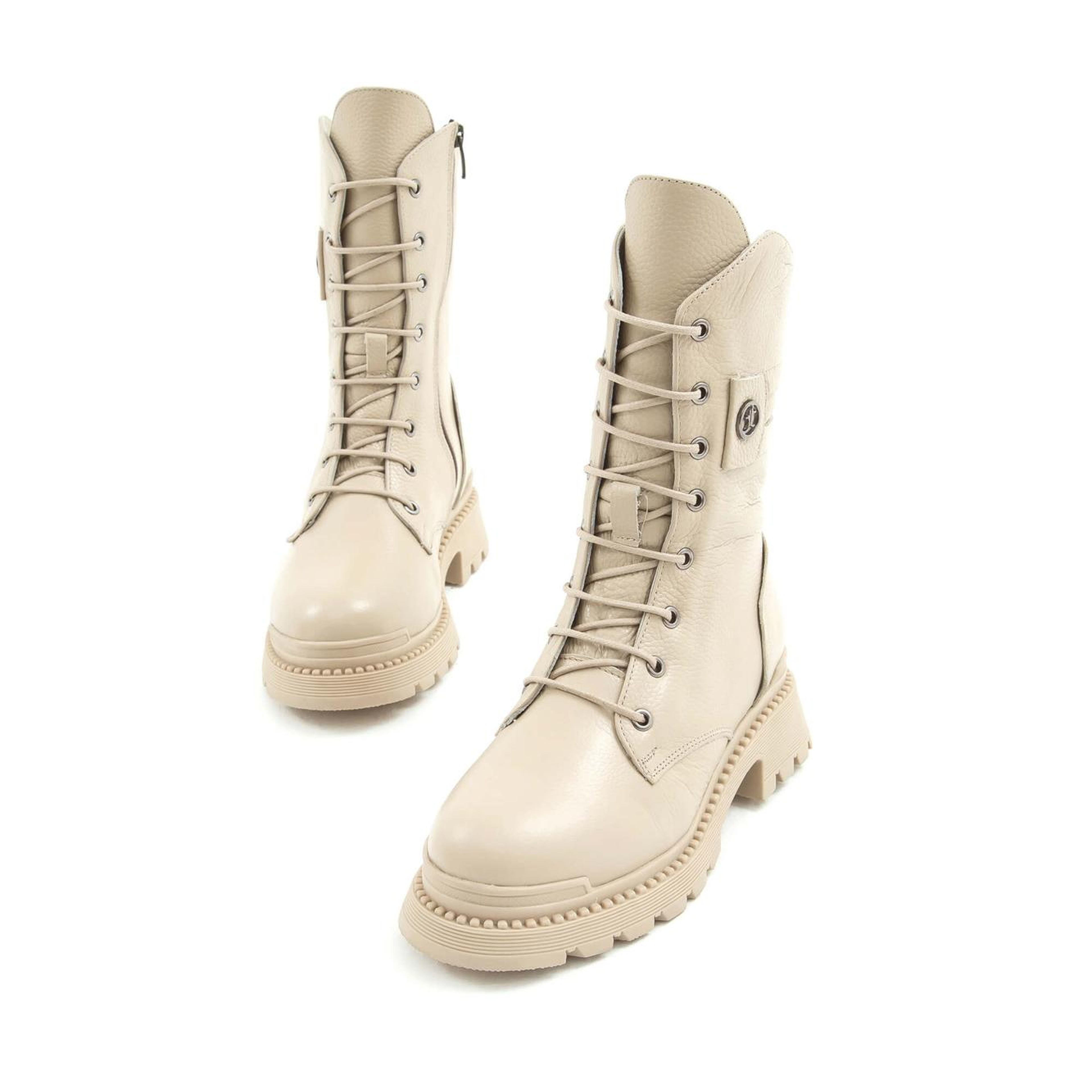 Tamer Tanca Kadın Hakiki Deri Bej Günlük Bot