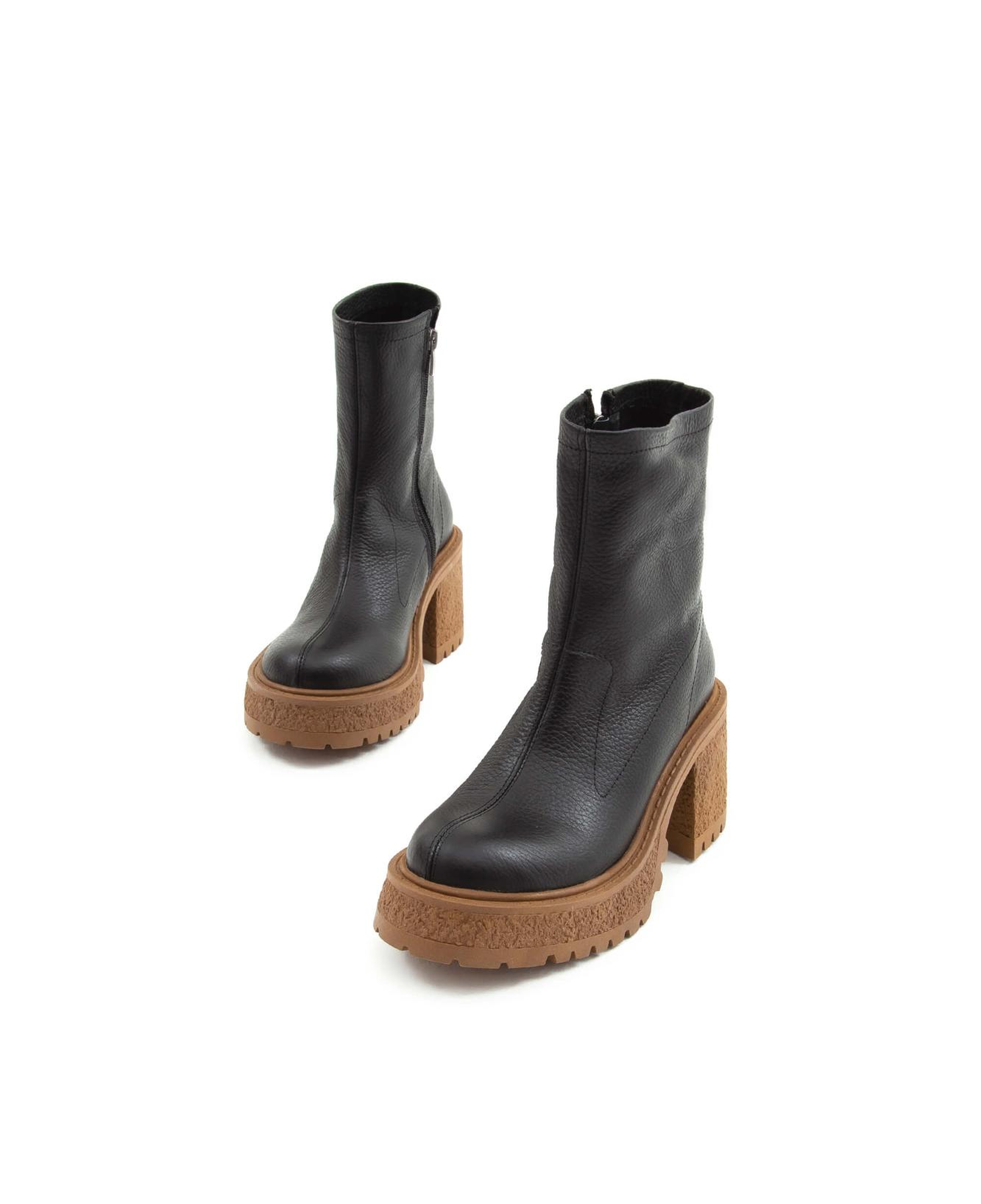 Tamer Tanca Kadın Hakiki Deri Siyah Casual Bot