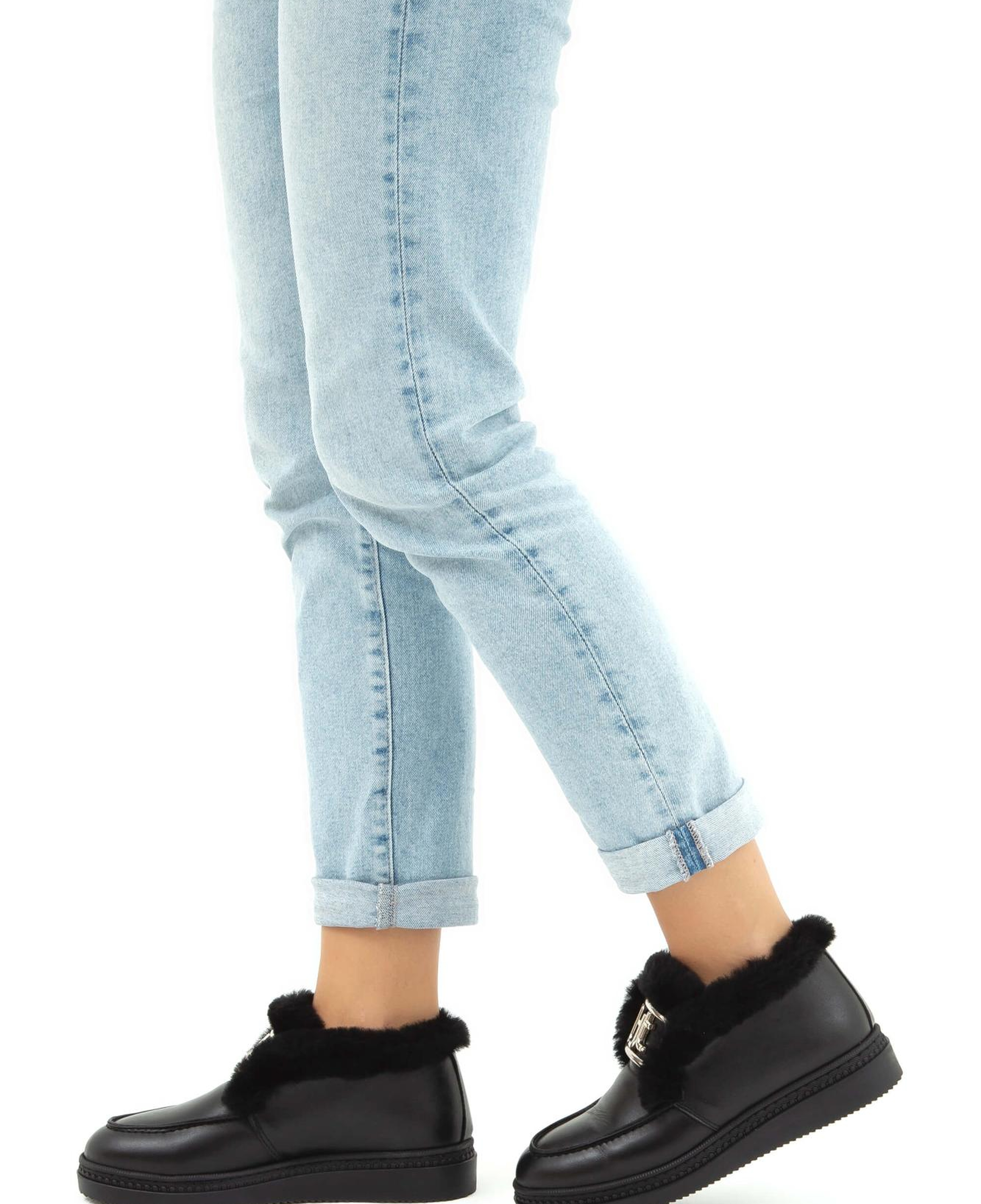 Tamer Tanca Kadın Hakiki Deri Siyah Casual Bot