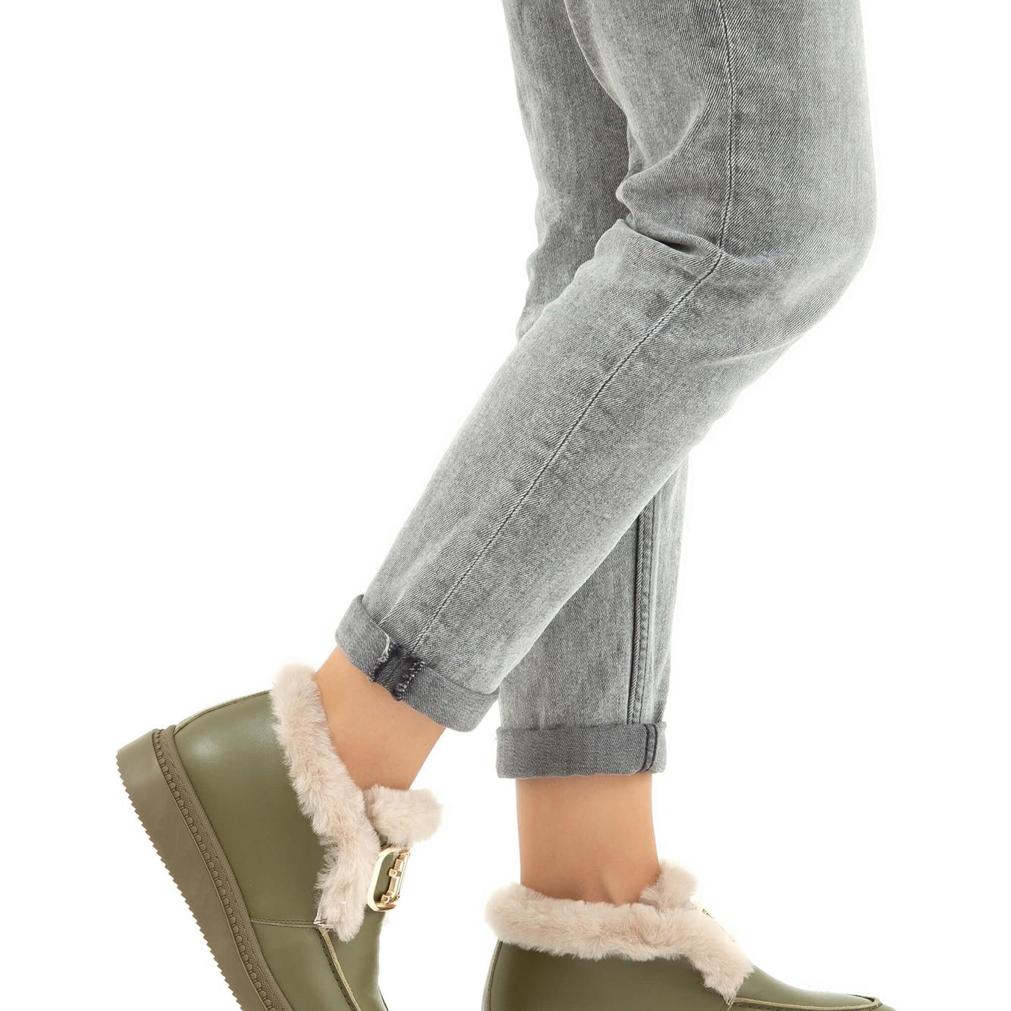 Tamer Tanca Kadın Hakiki Deri Yeşil Casual Bot