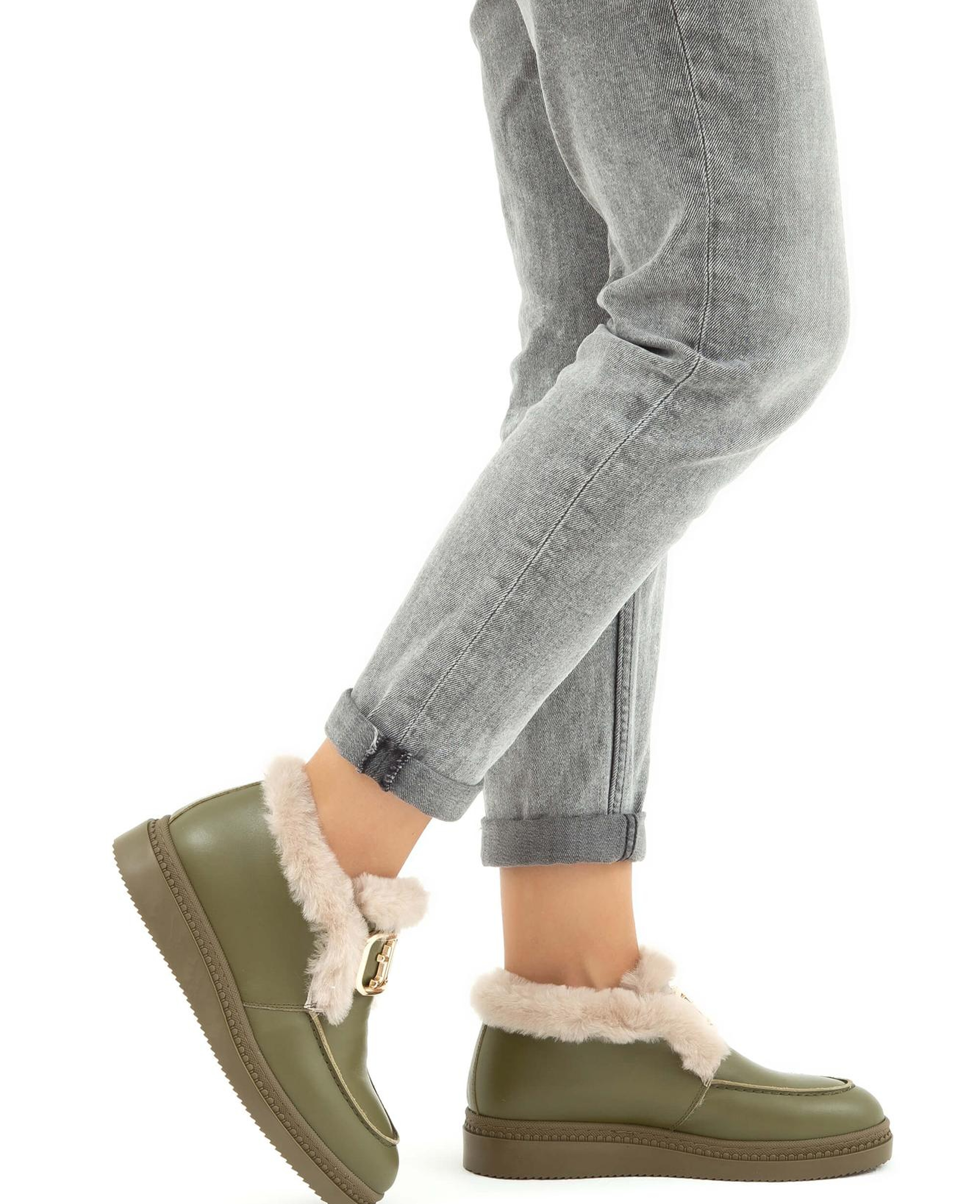 Tamer Tanca Kadın Hakiki Deri Yeşil Casual Bot