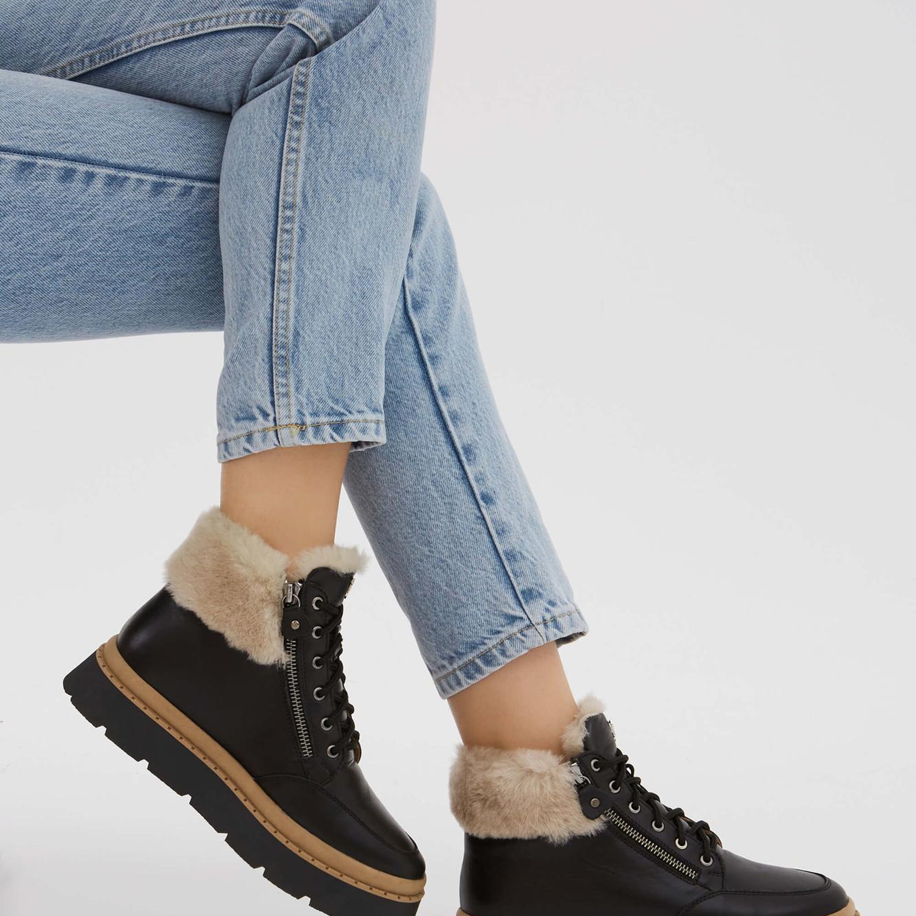 Tamer Tanca Kadın Hakiki Deri Siyah Casual Bot