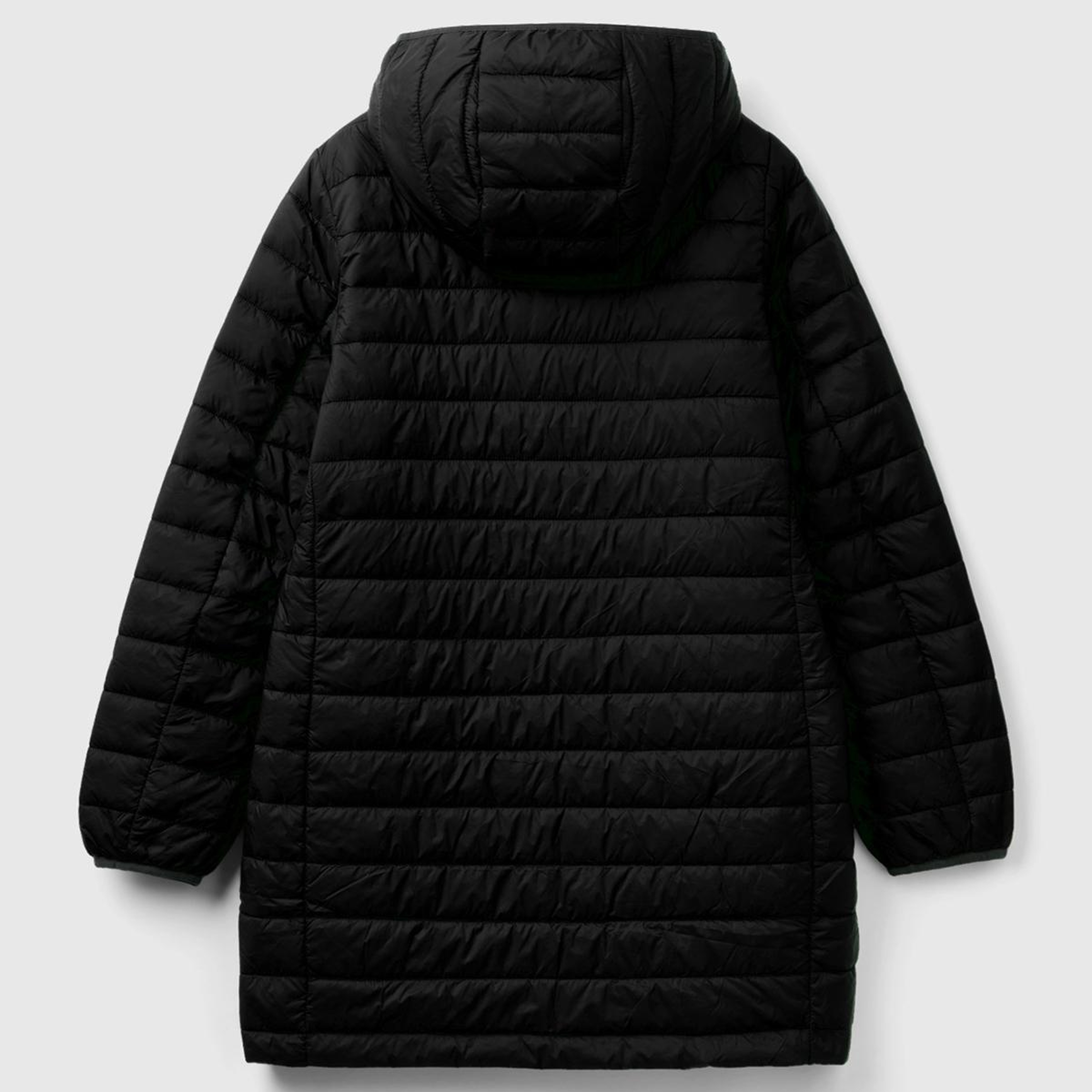 Kadın Siyah Uzun Pufa Mont