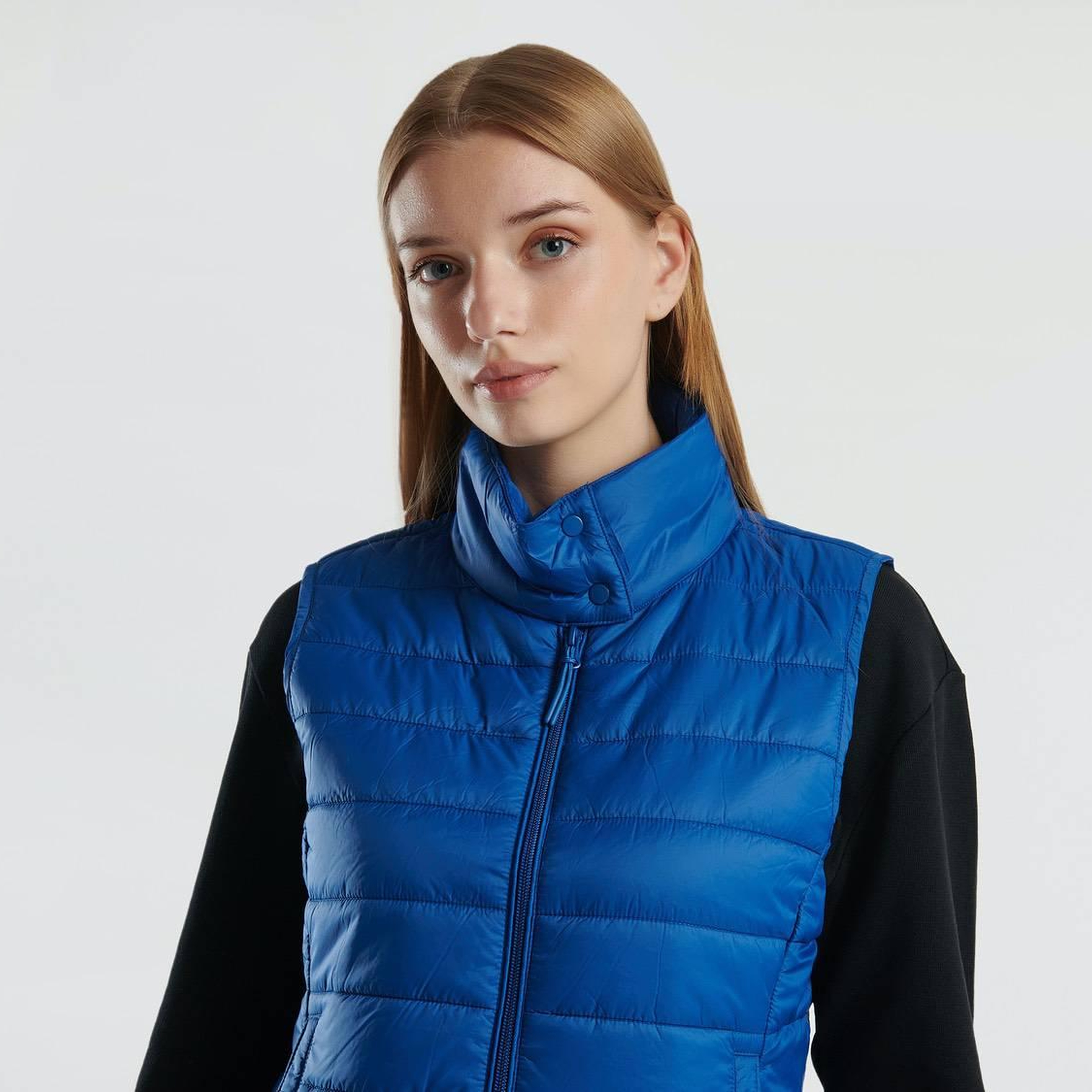 Kadın Gece Mavisi Recycled Polyester Dolgulu  Pufa Yelek