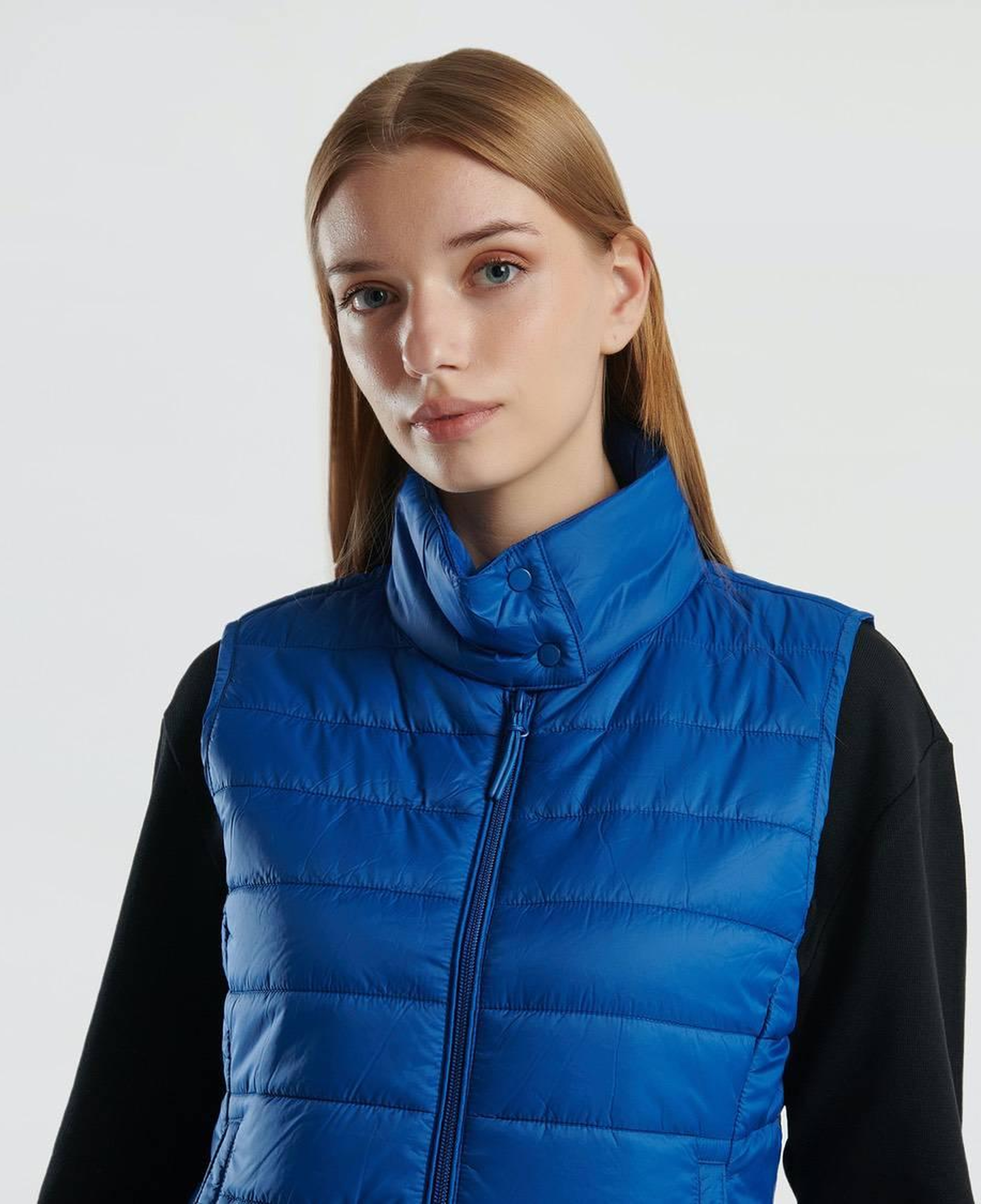 Kadın Gece Mavisi Recycled Polyester Dolgulu Pufa Yelek