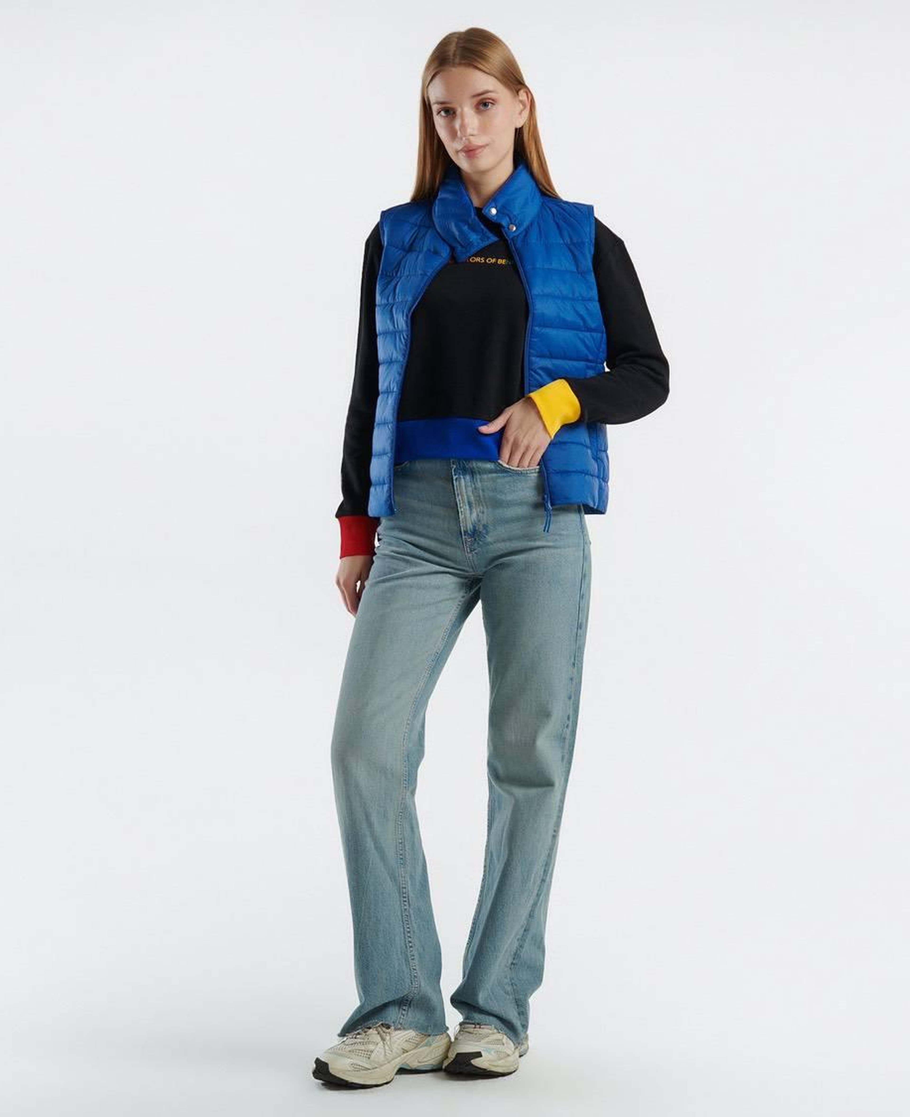 Kadın Gece Mavisi Recycled Polyester Dolgulu Pufa Yelek