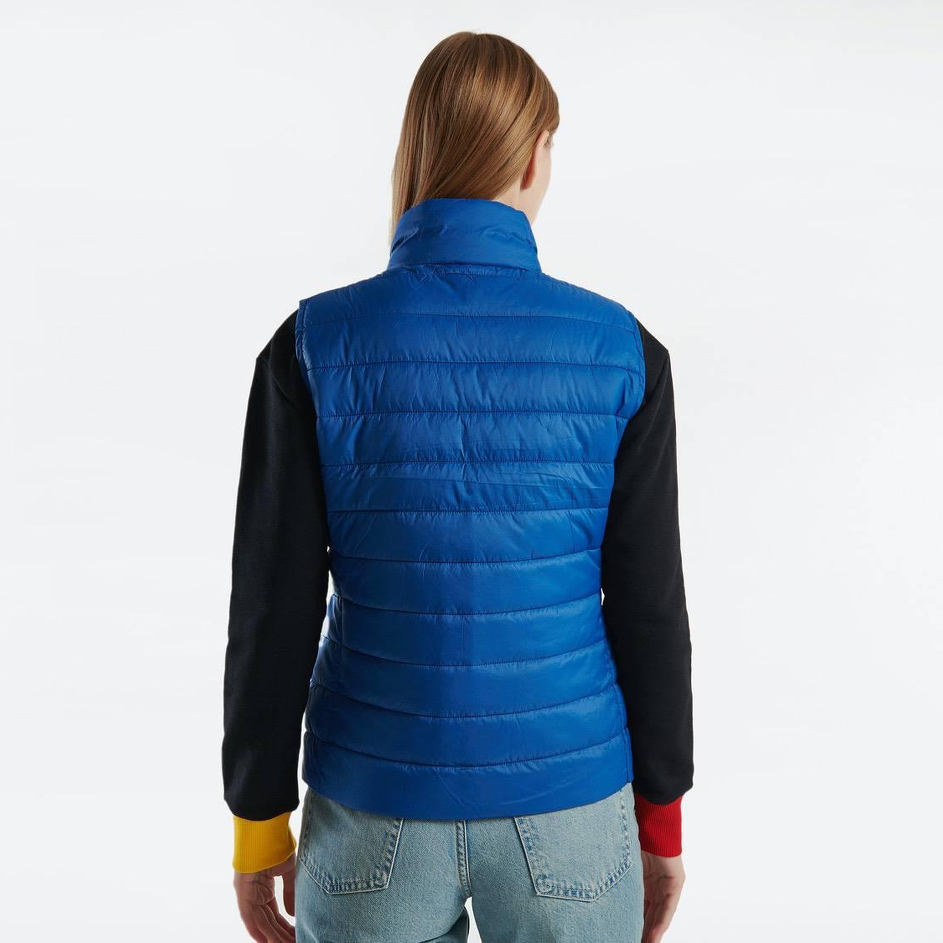 Kadın Gece Mavisi Recycled Polyester Dolgulu  Pufa Yelek