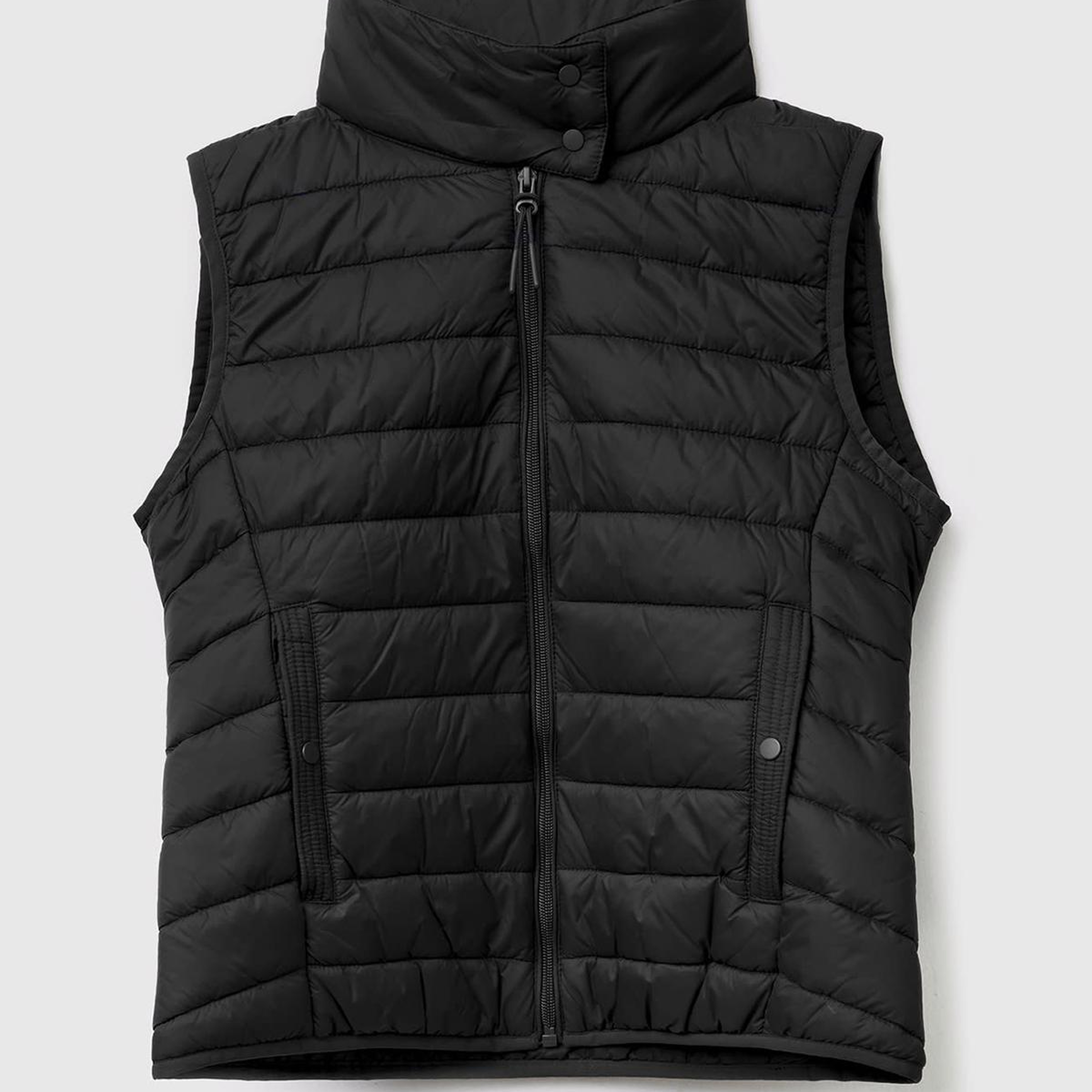 Kadın Siyah Recycled Polyester Dolgulu  Pufa Yelek