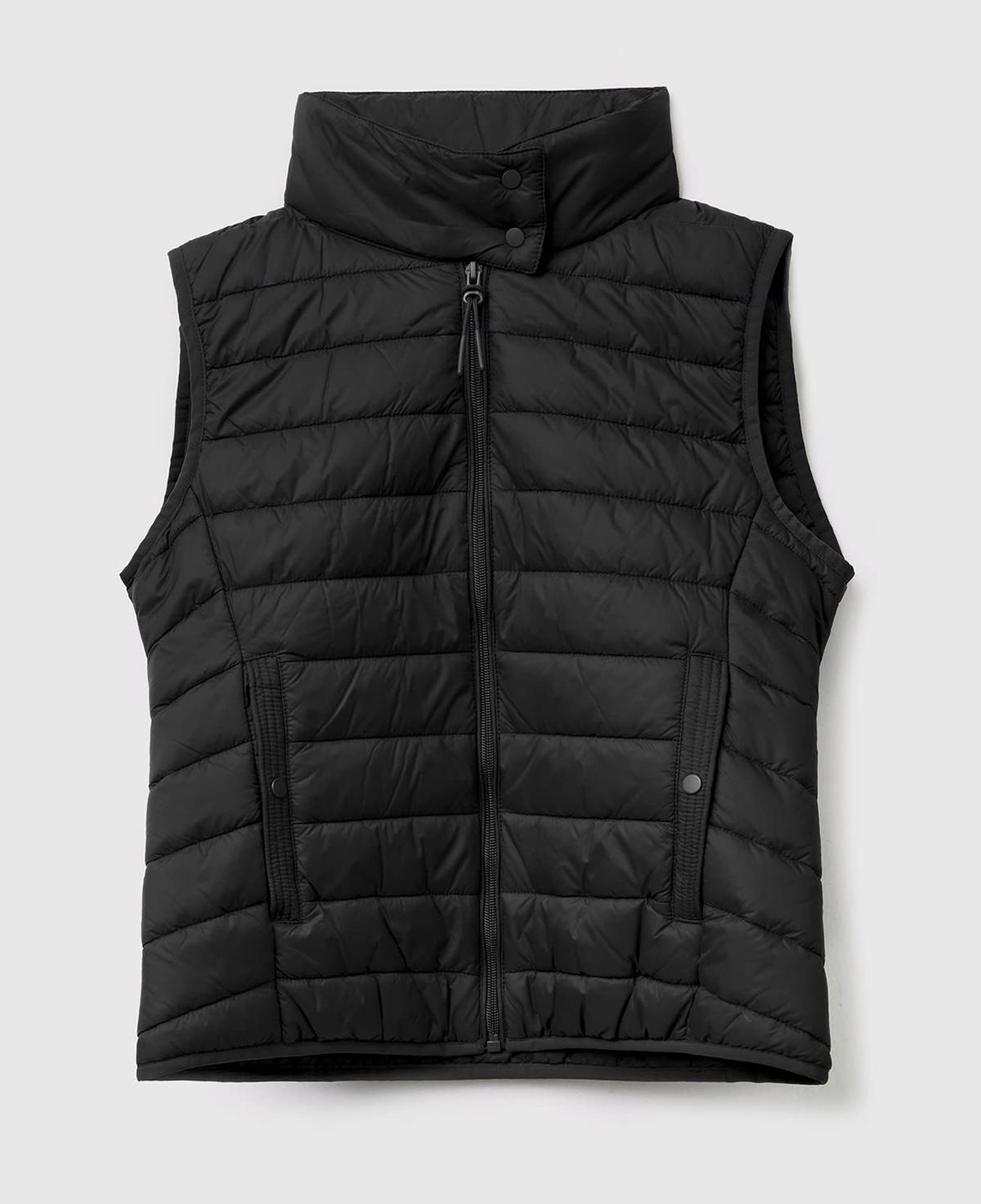 Kadın Siyah Recycled Polyester Dolgulu Pufa Yelek