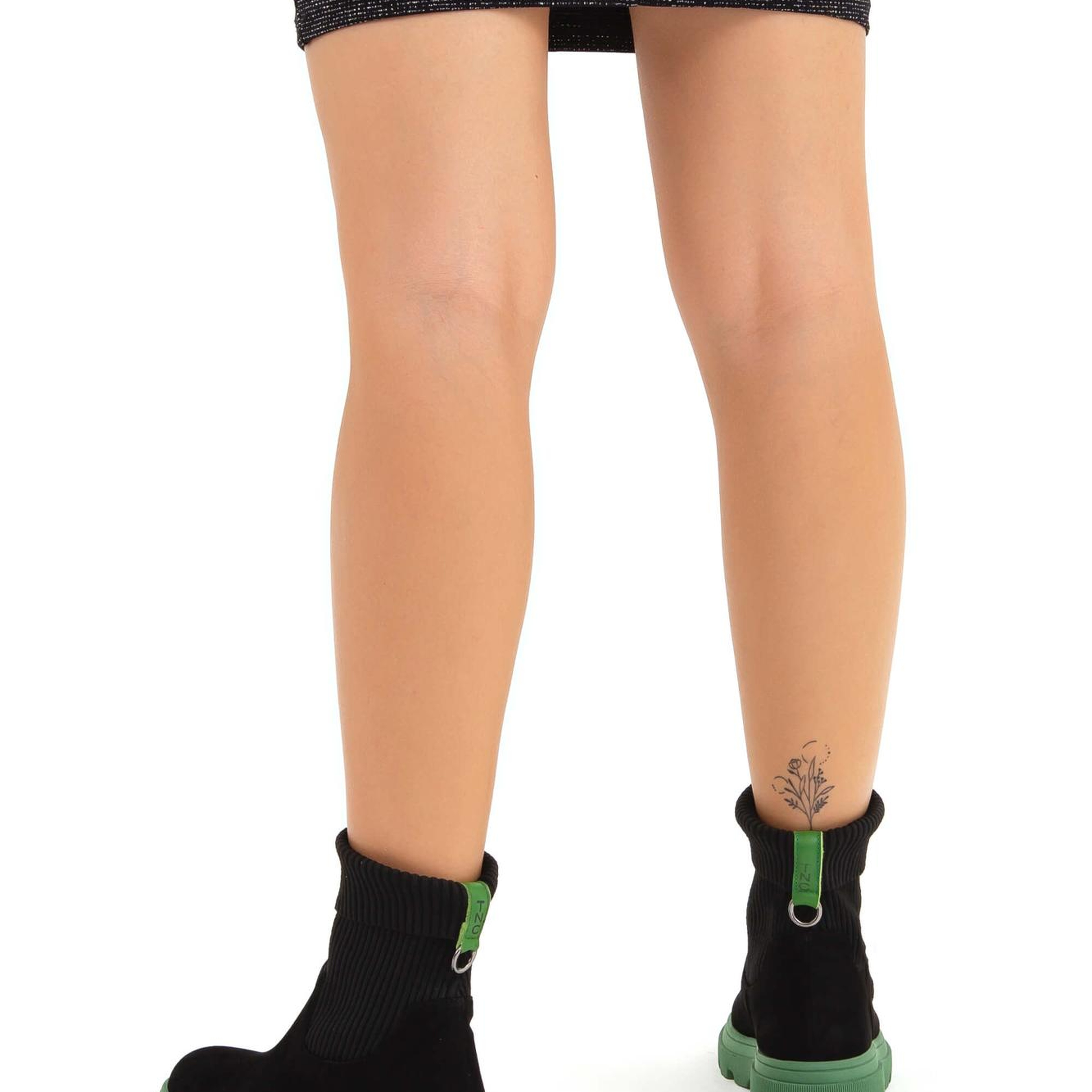 Tamer Tanca Kadın Hakiki Deri Siyah/Haki Casual Bot