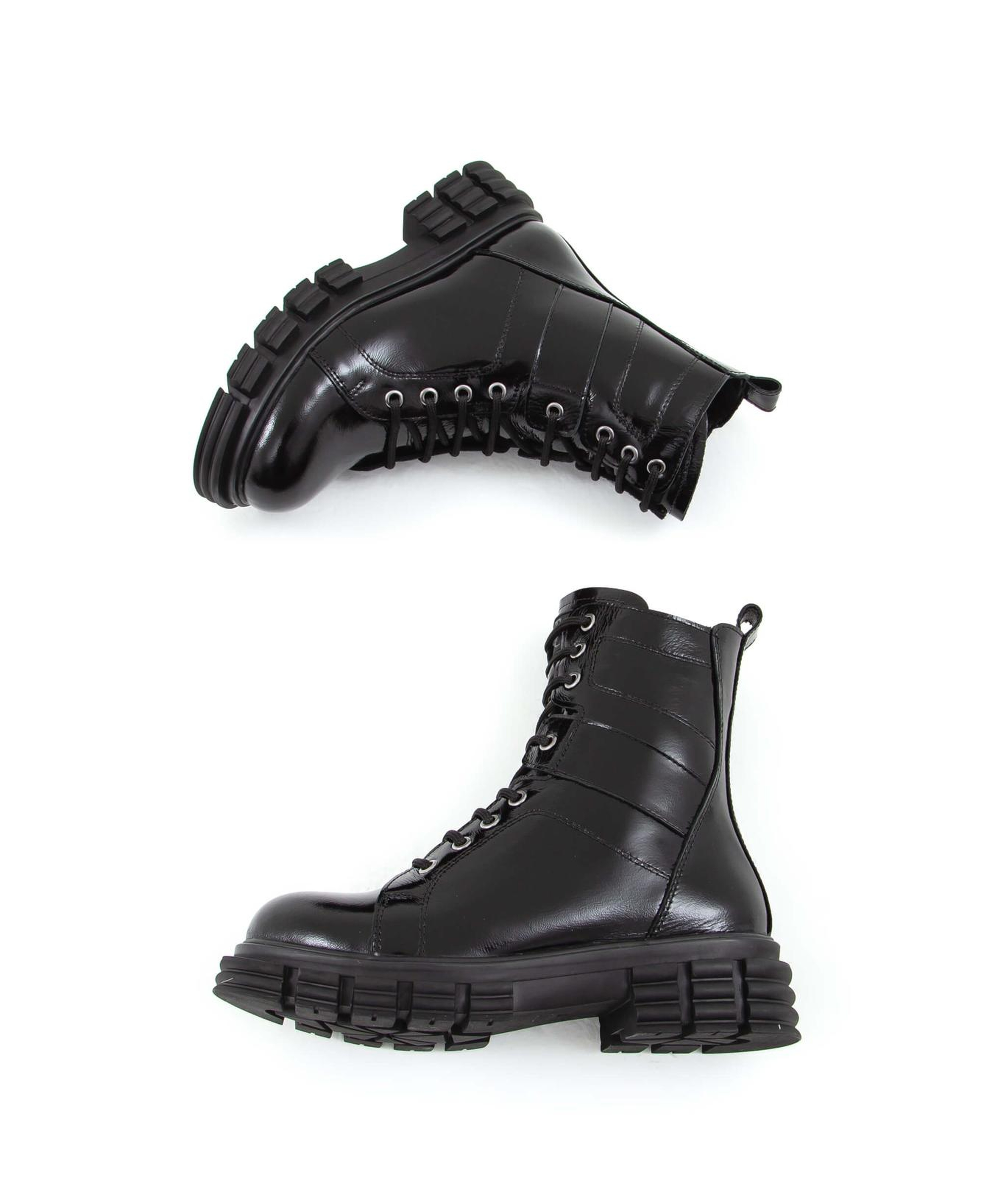 Tamer Tanca Kadın Hakiki Deri Siyah Rugan POSTAL Bot