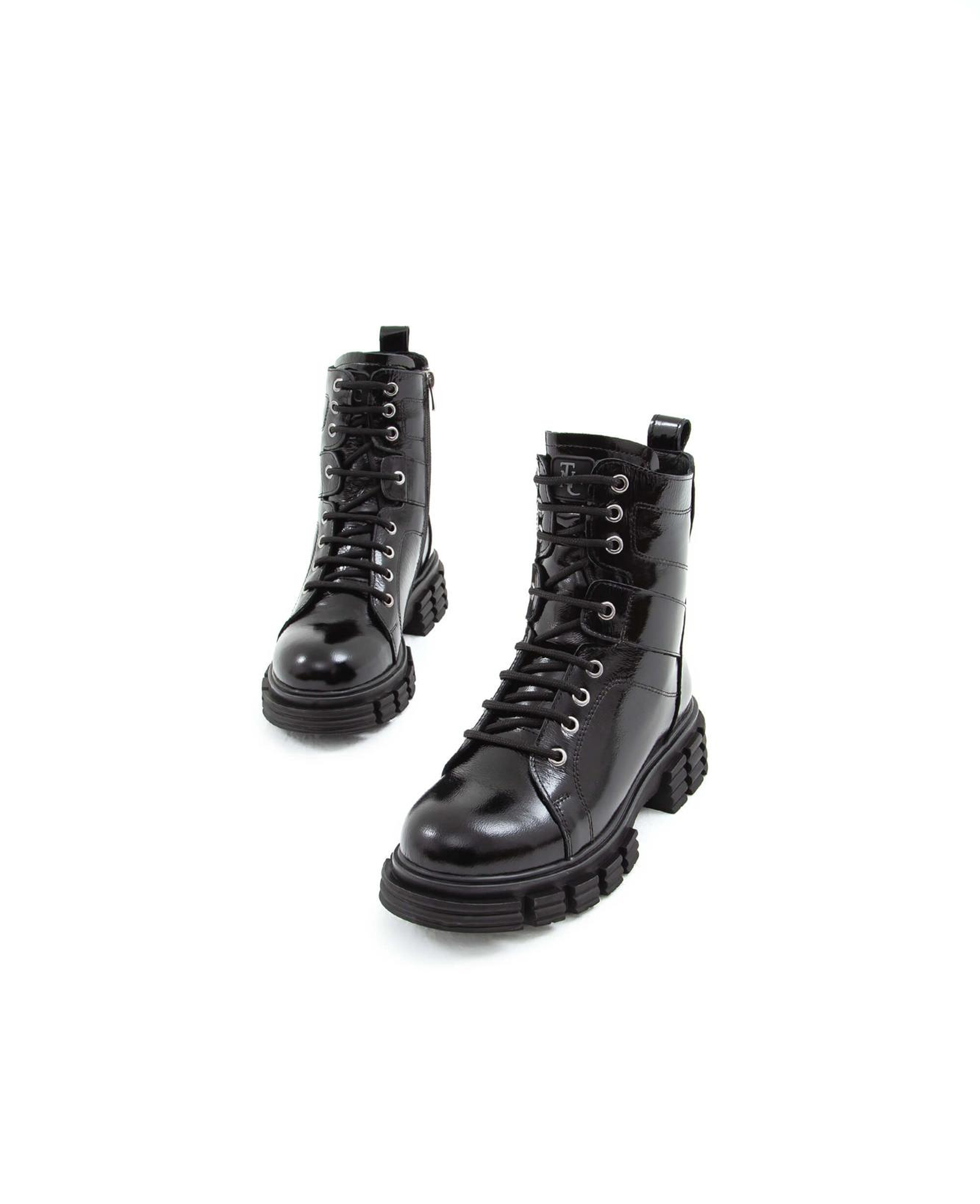 Tamer Tanca Kadın Hakiki Deri Siyah Rugan POSTAL Bot